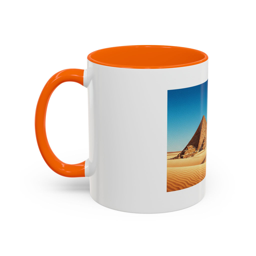 Egypt Pyramids Accent Coffee Mug — Desert Camel Travel Scene (11/15oz)