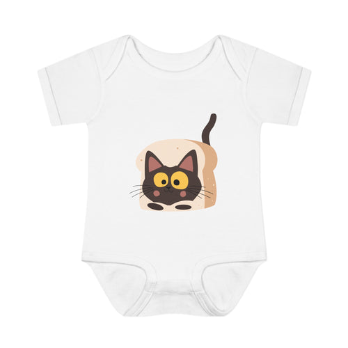 Cartoon Kitten Illustration Bodysuit | Cute Cat Graphic Baby One-Piece