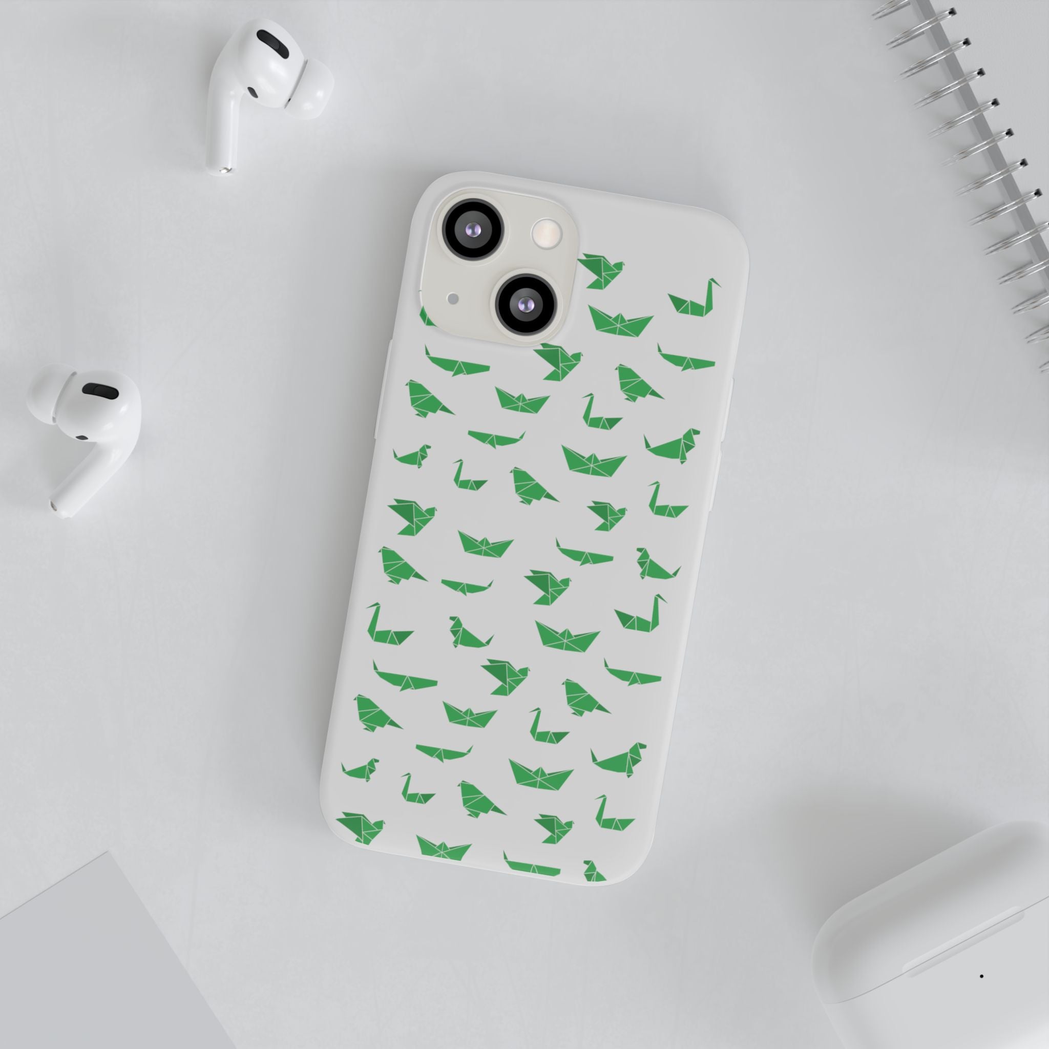 Green Origami Birds phone case | Flexi Case