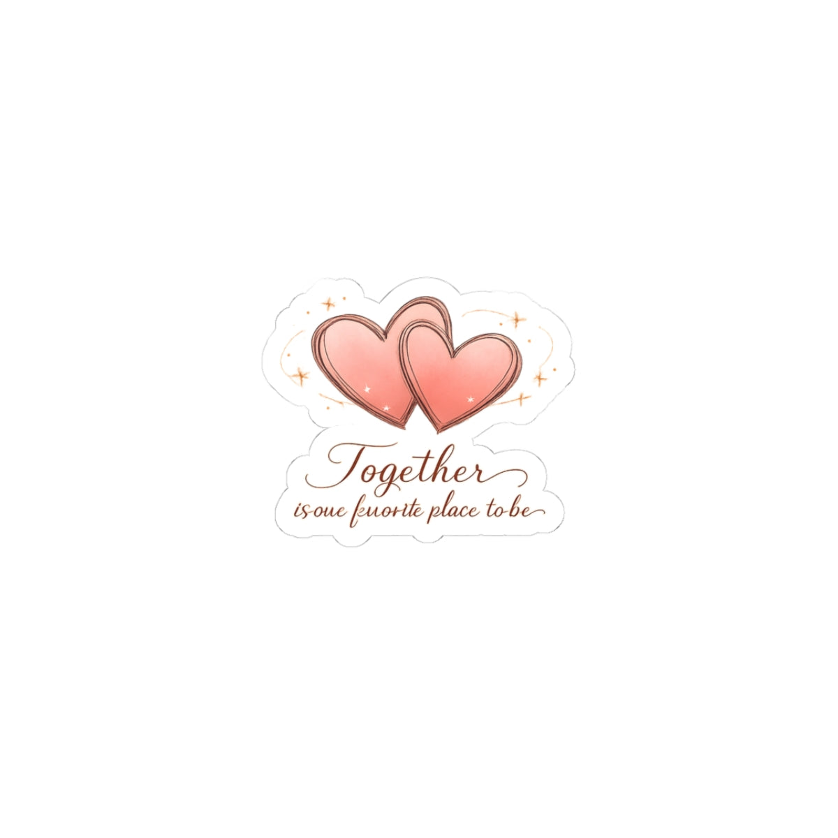 Together heart design Stickers | date night at home, cozy couple