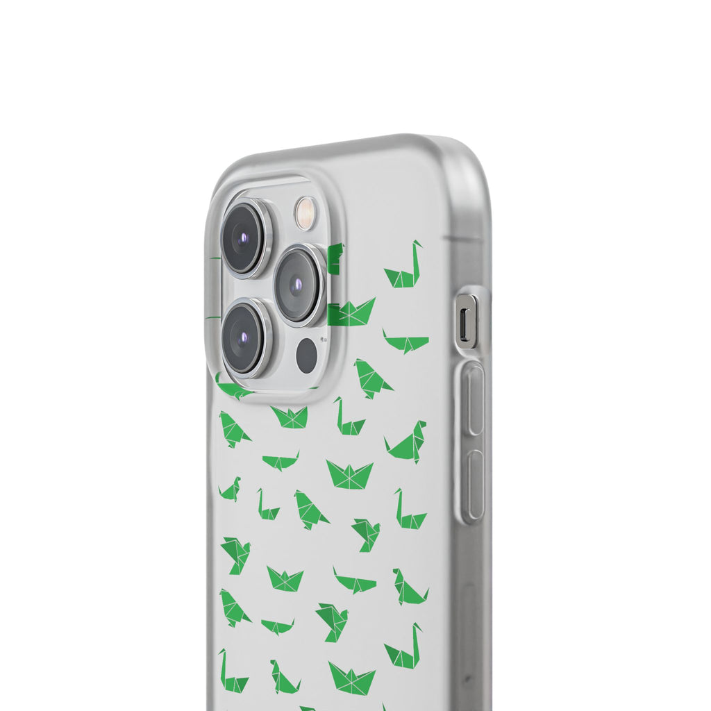 Green Origami Birds phone case | Flexi Case