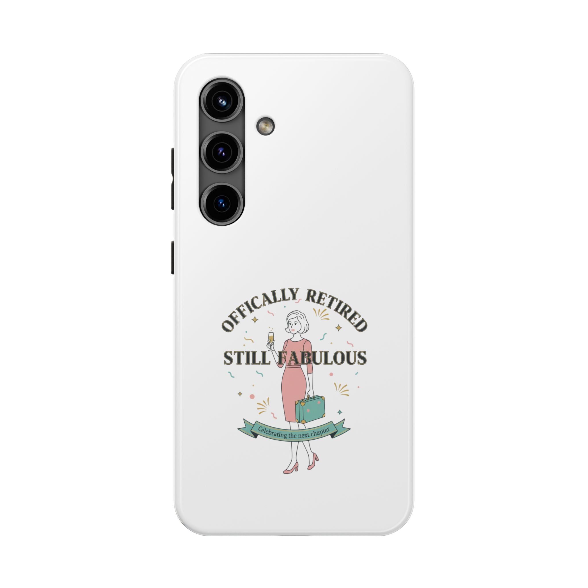 Officially Retired Still Fabulous Phone Case | Retirement, Retro Lady