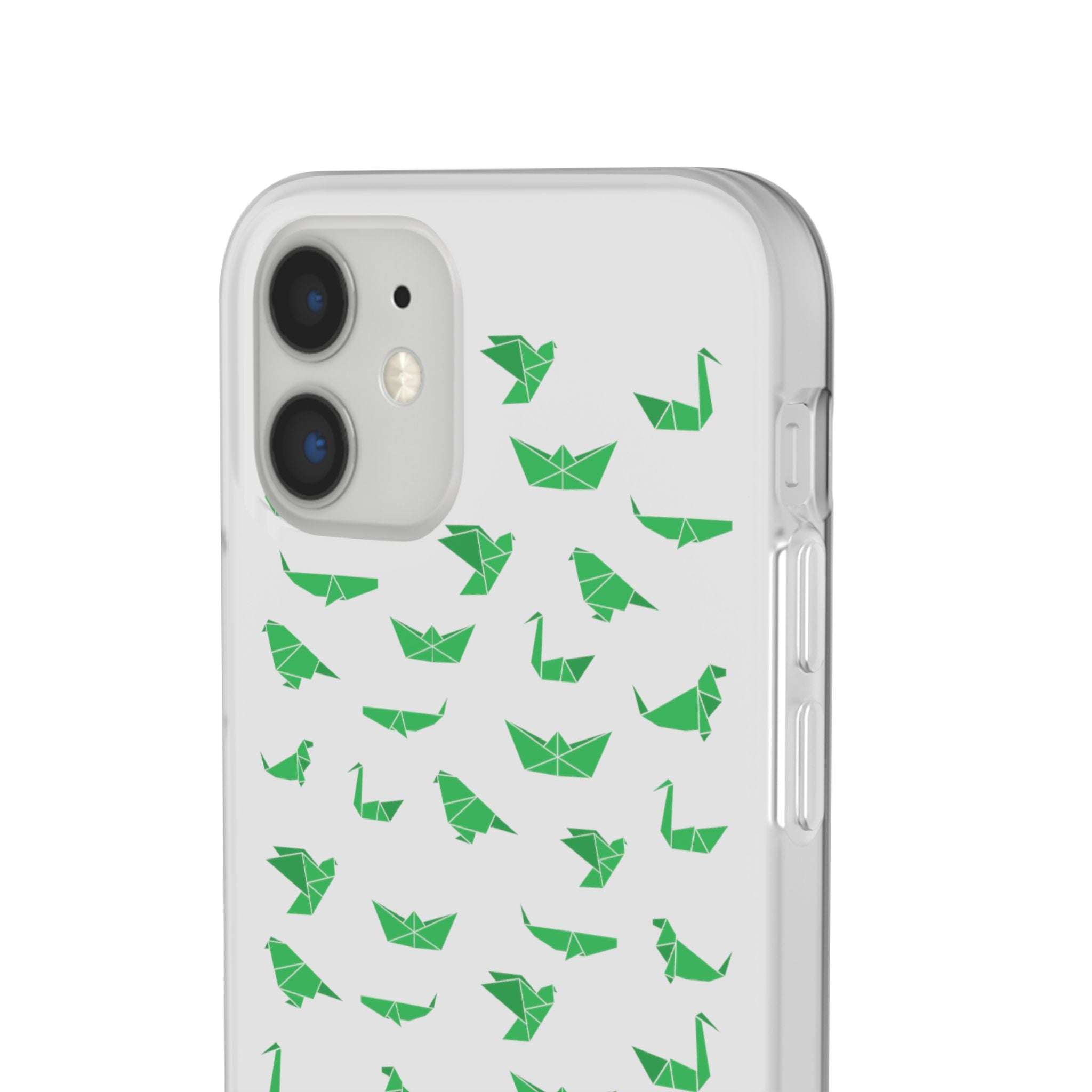Green Origami Birds phone case | Flexi Case