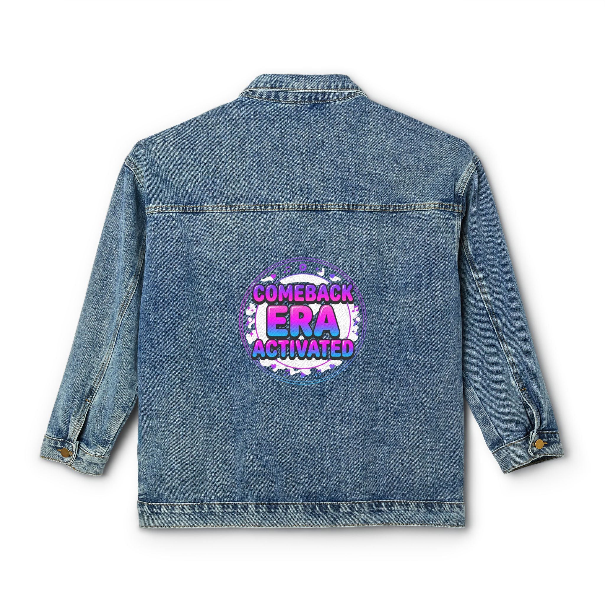 Comeback Era Activated Denim Jacket | K-Pop Grafik-Rückenpatch