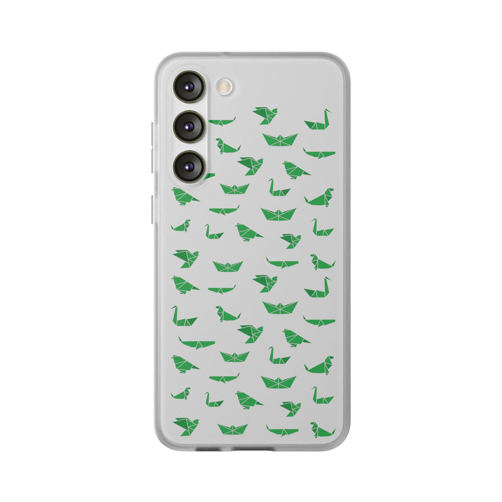 Green Origami Birds phone case | Flexi Case