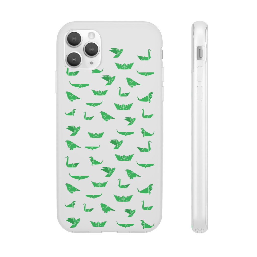 Green Origami Birds phone case | Flexi Case