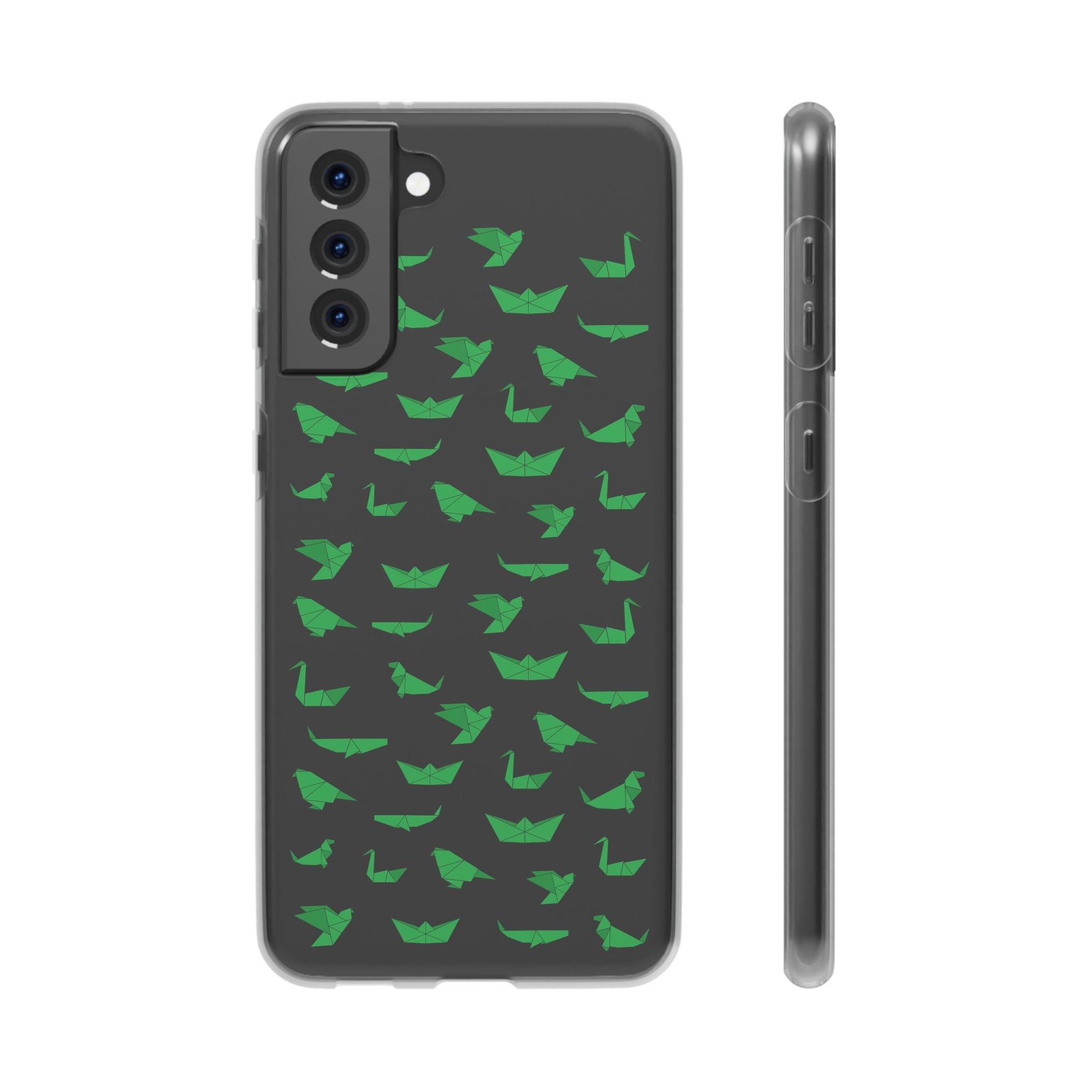 Green Origami Birds phone case | Flexi Case