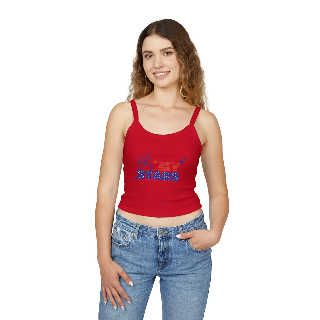Oh My Stars tank top | Patriotic USA flag lettering, Fourth of July