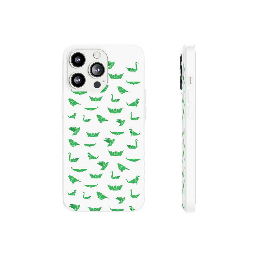 Green Origami Birds phone case | Flexi Case