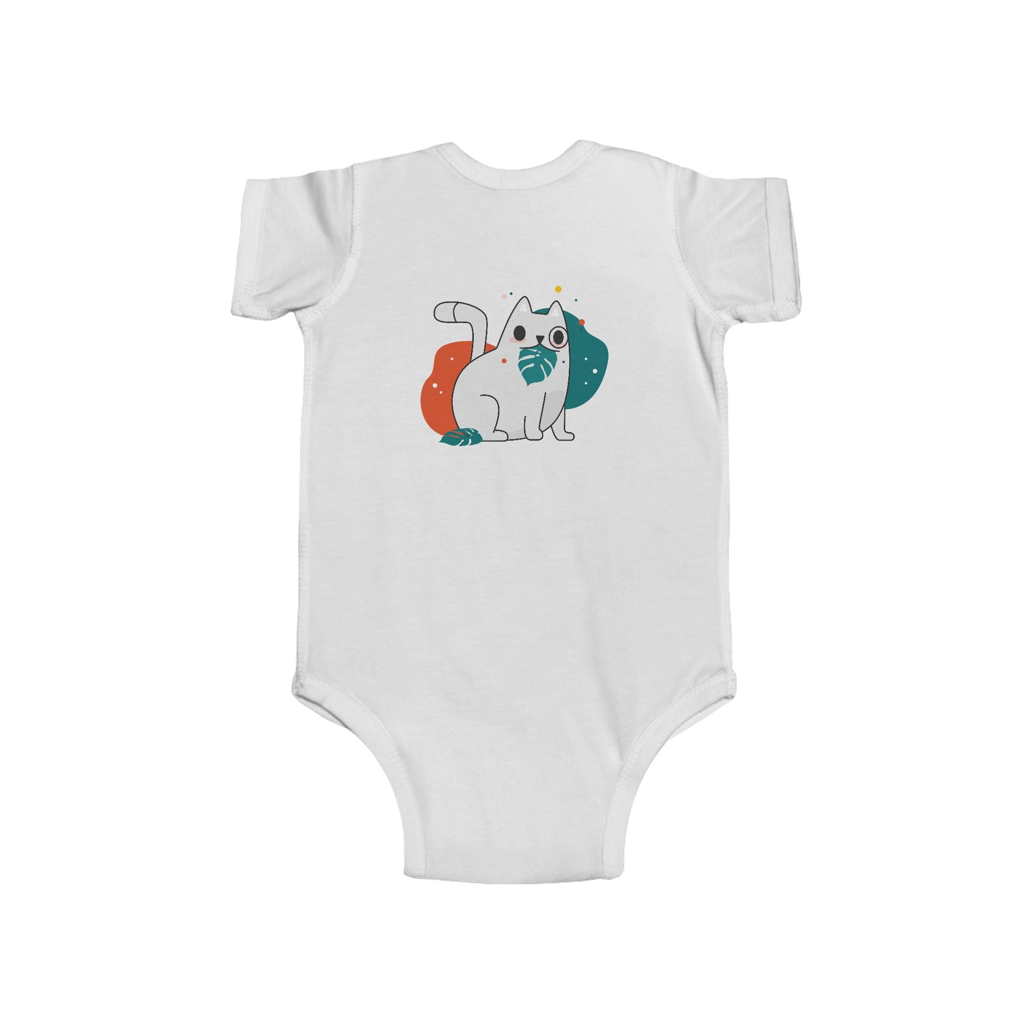 Süßer Baby-Bodysuit mit Tiermotiven — Verspielte Vögel & Katze Baby-Strampler