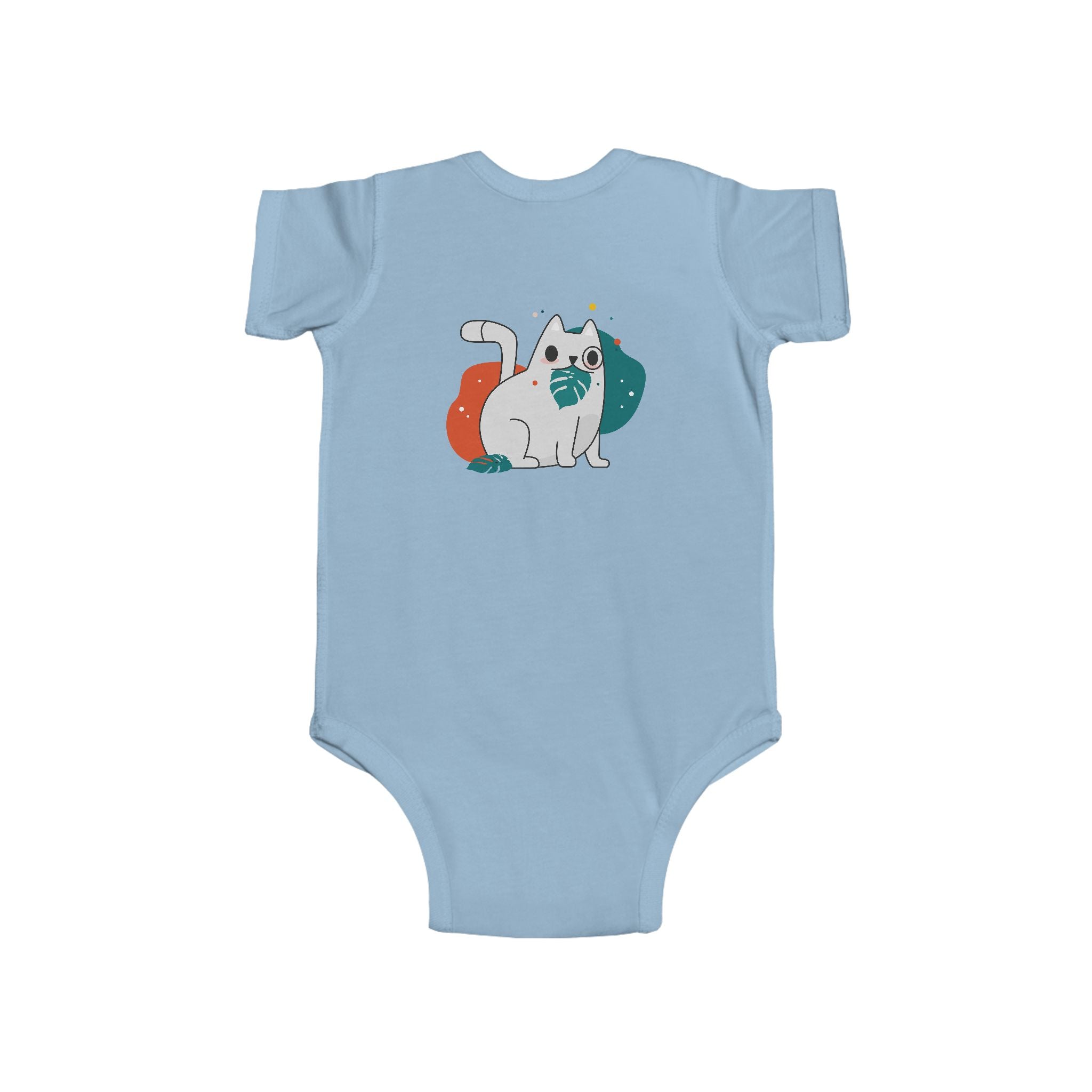 Süßer Baby-Bodysuit mit Tiermotiven — Verspielte Vögel & Katze Baby-Strampler