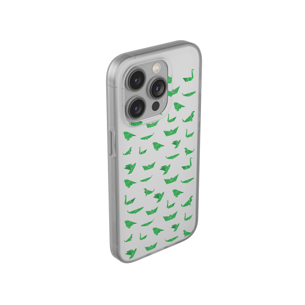 Green Origami Birds phone case | Flexi Case