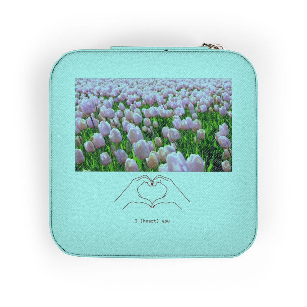 Travel Jewelry Case — Compact Pink Travel Jewelry Organizer with Ring & Earring Compartments