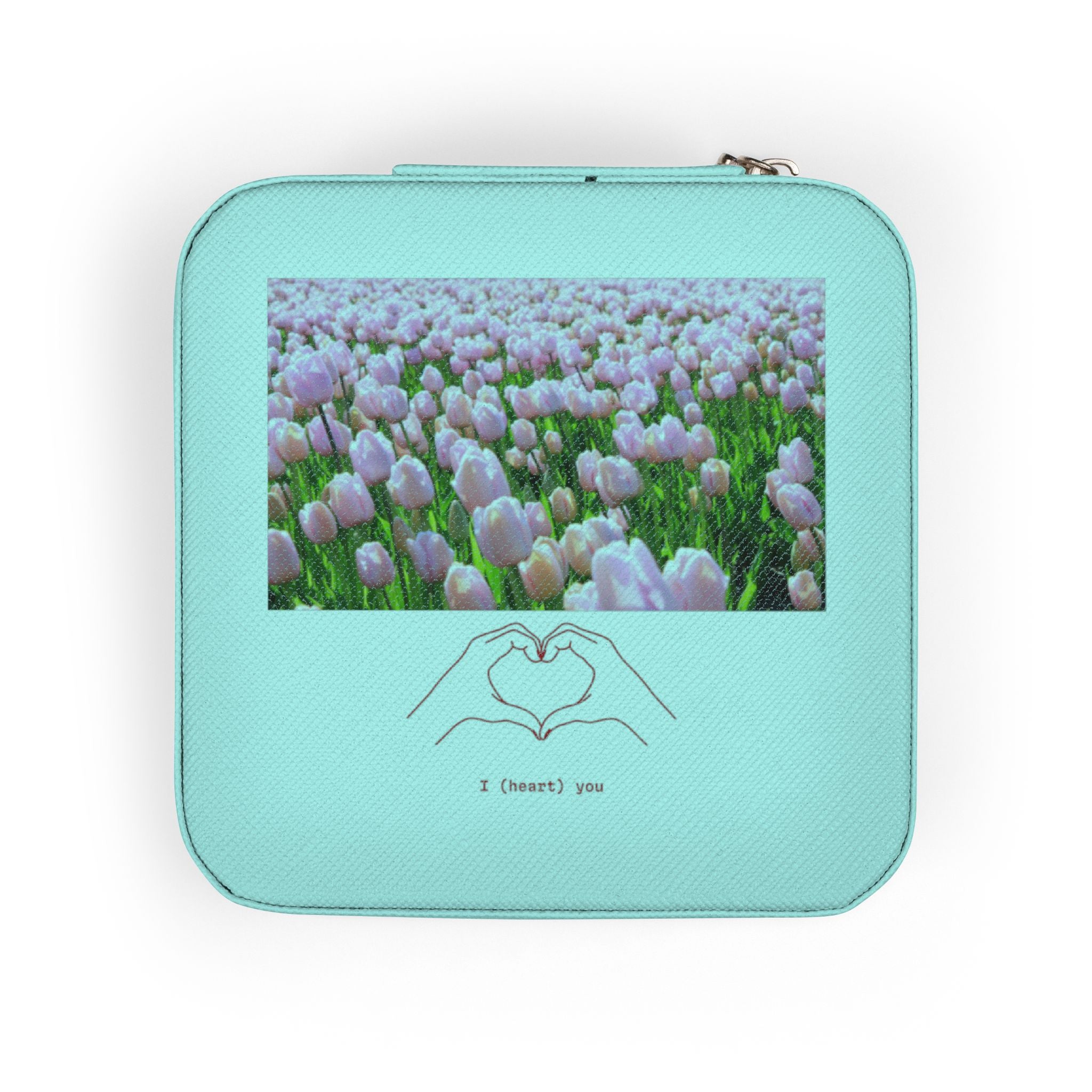 Travel Jewelry Case — Compact Pink Travel Jewelry Organizer with Ring & Earring Compartments