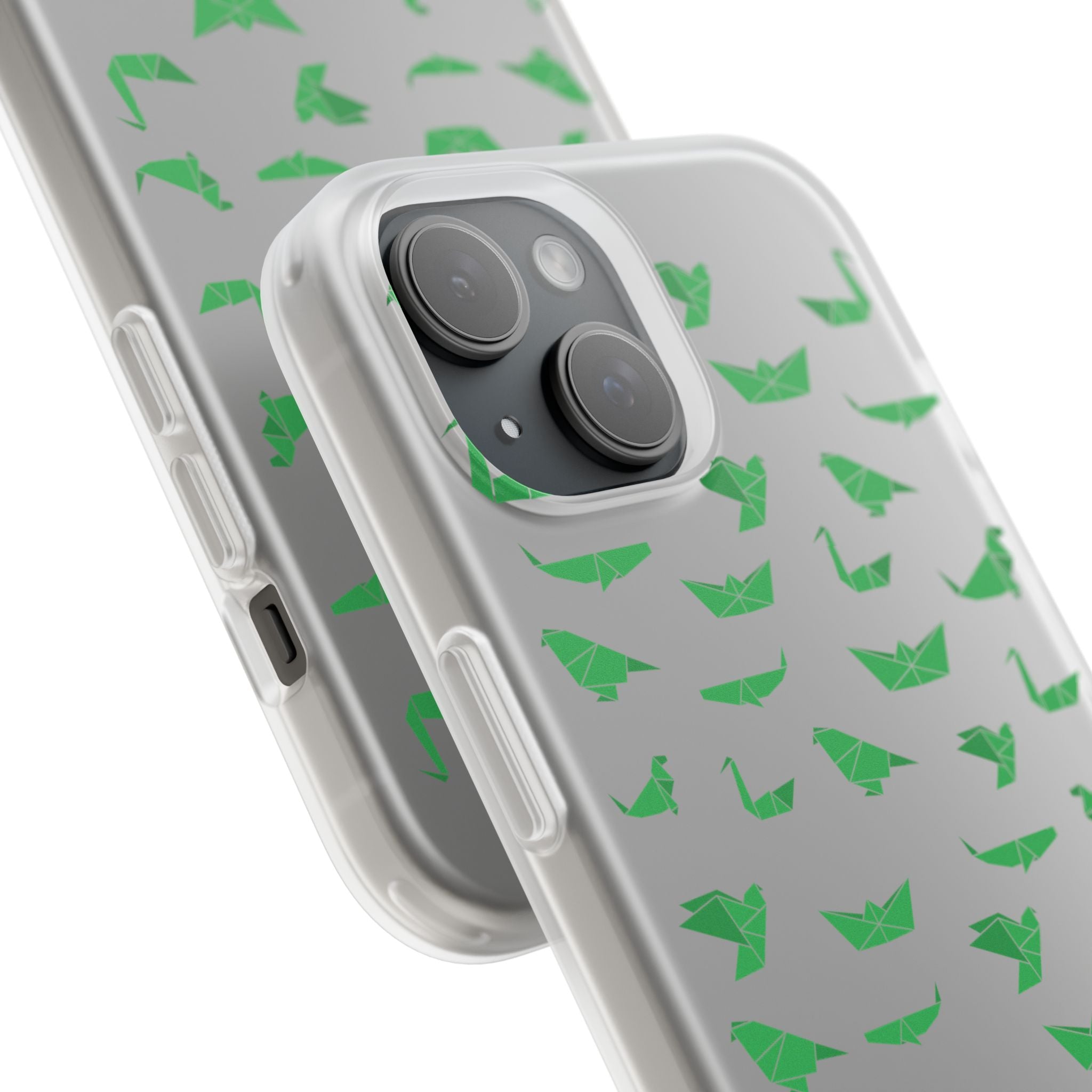 Green Origami Birds phone case | Flexi Case