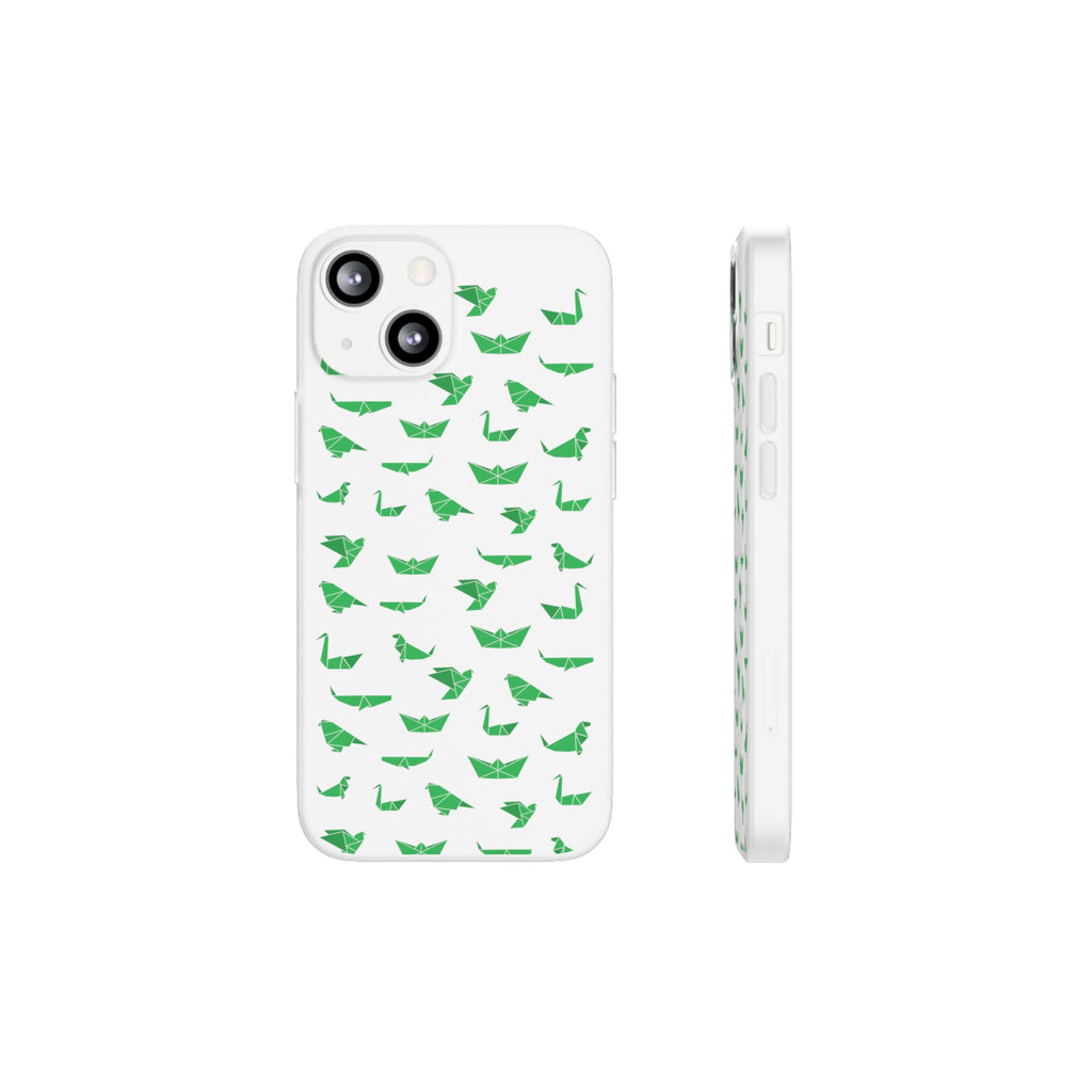 Green Origami Birds phone case | Flexi Case
