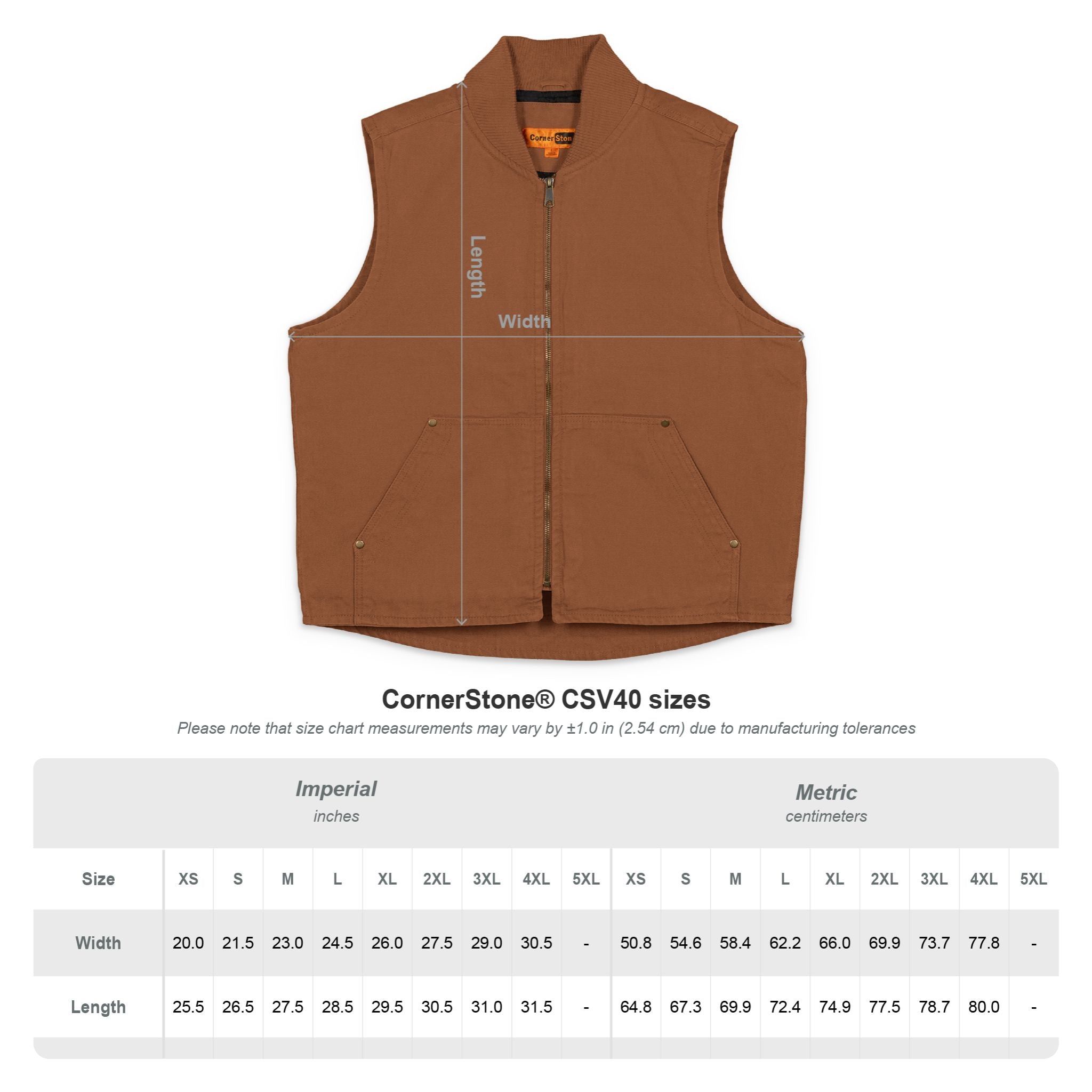 Embroidered Workwear Logo Vest | Washed Duck Cloth Vest