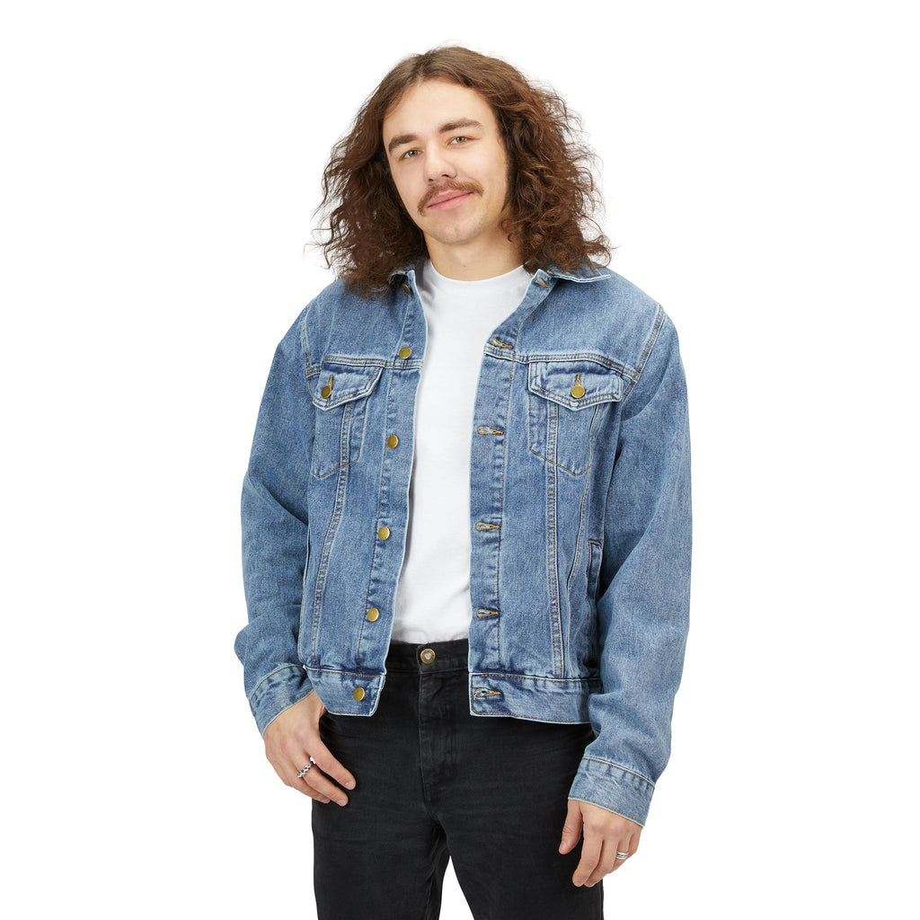 Comeback Era Online denim jacket | retro heart soundwave graphic