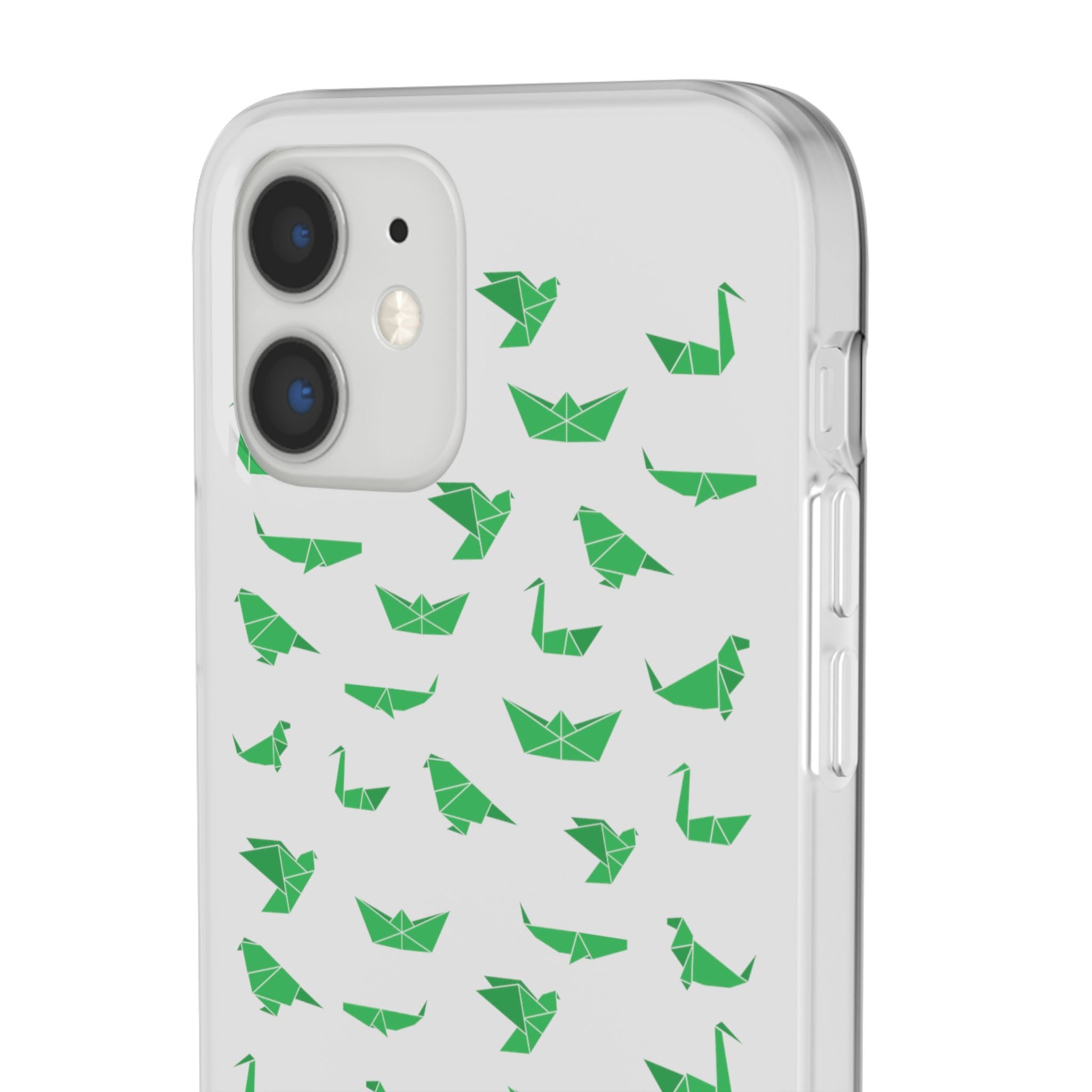 Green Origami Birds phone case | Flexi Case
