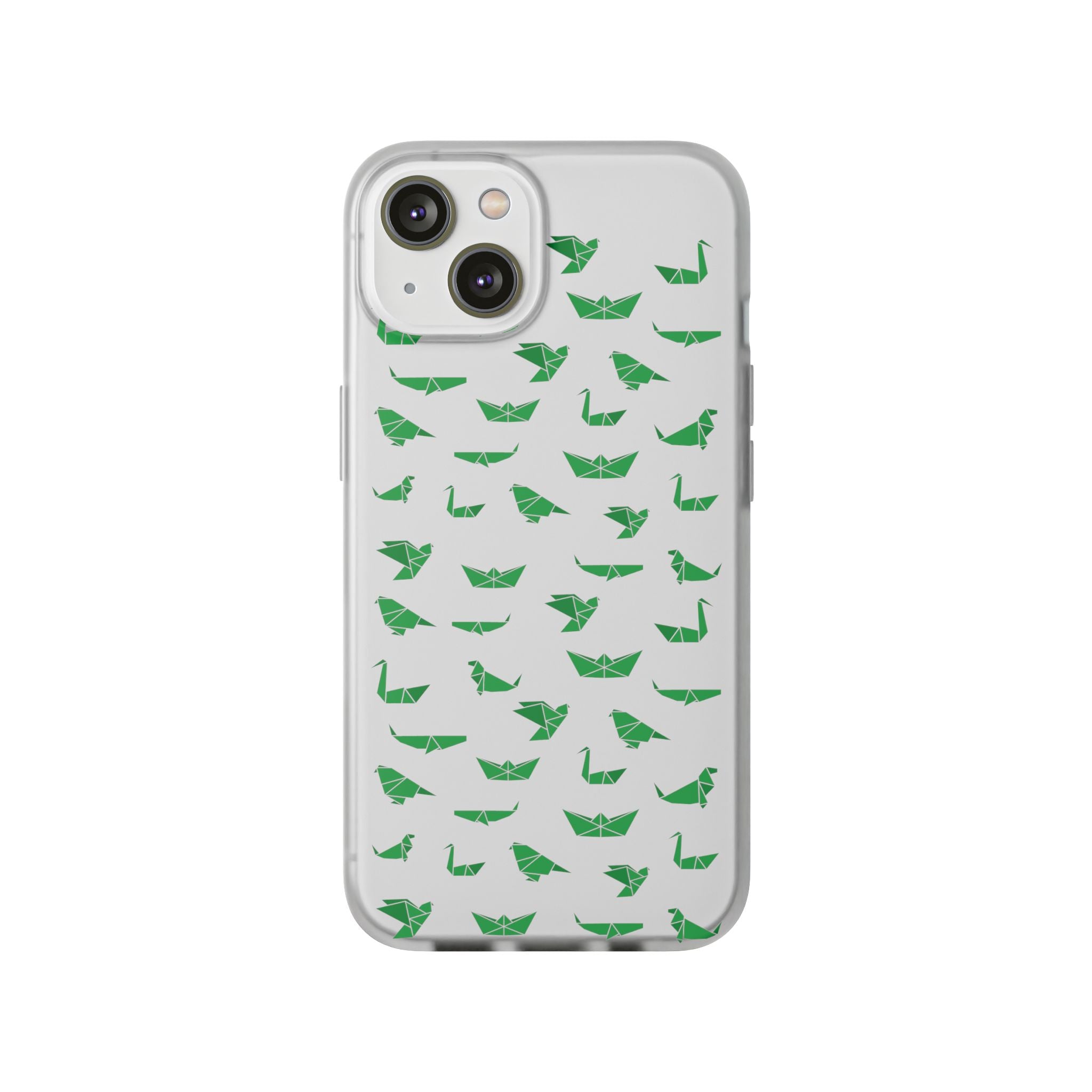 Green Origami Birds phone case | Flexi Case