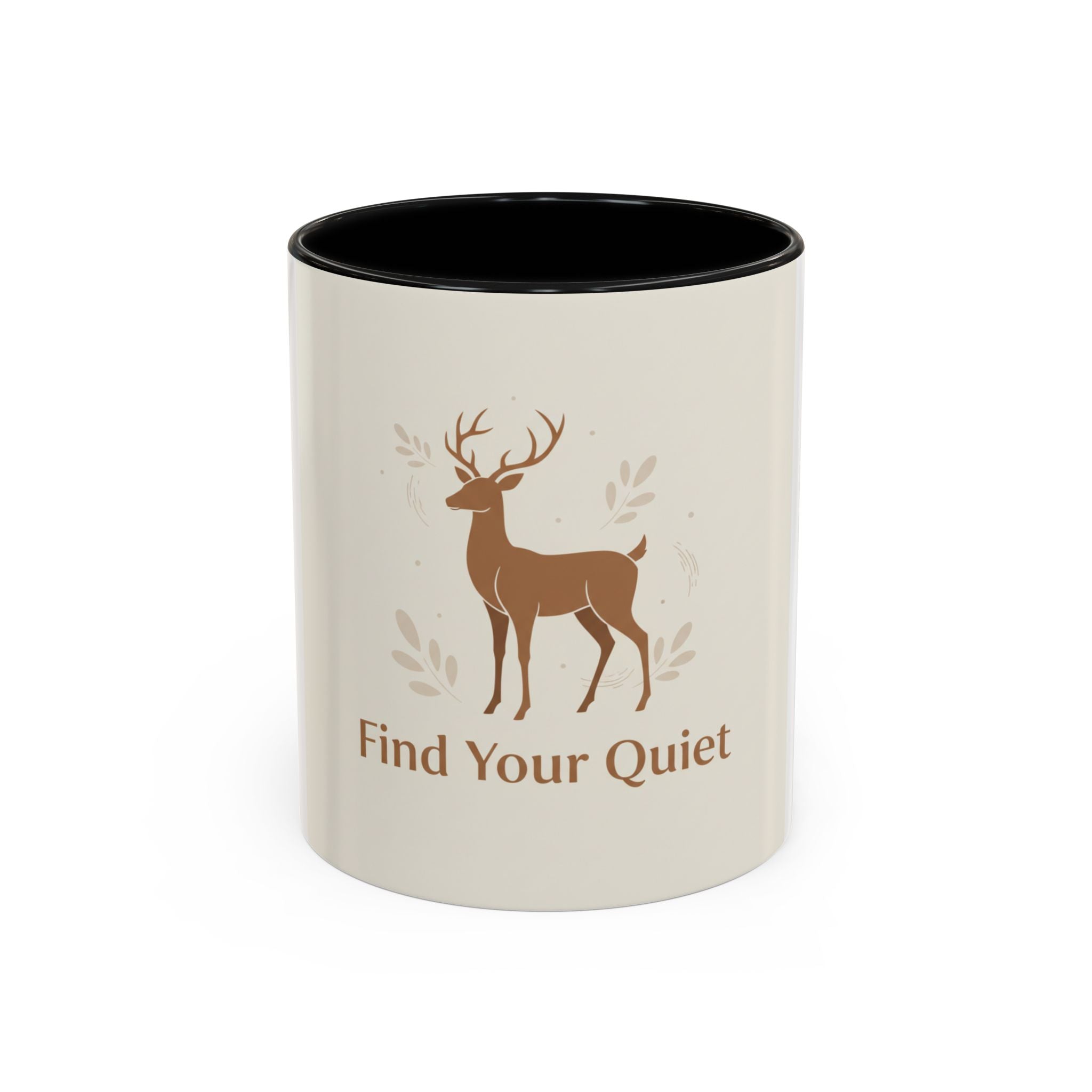 Find Your Quiet Deer Coffee Mug — Rustic Motivational Accent Mug