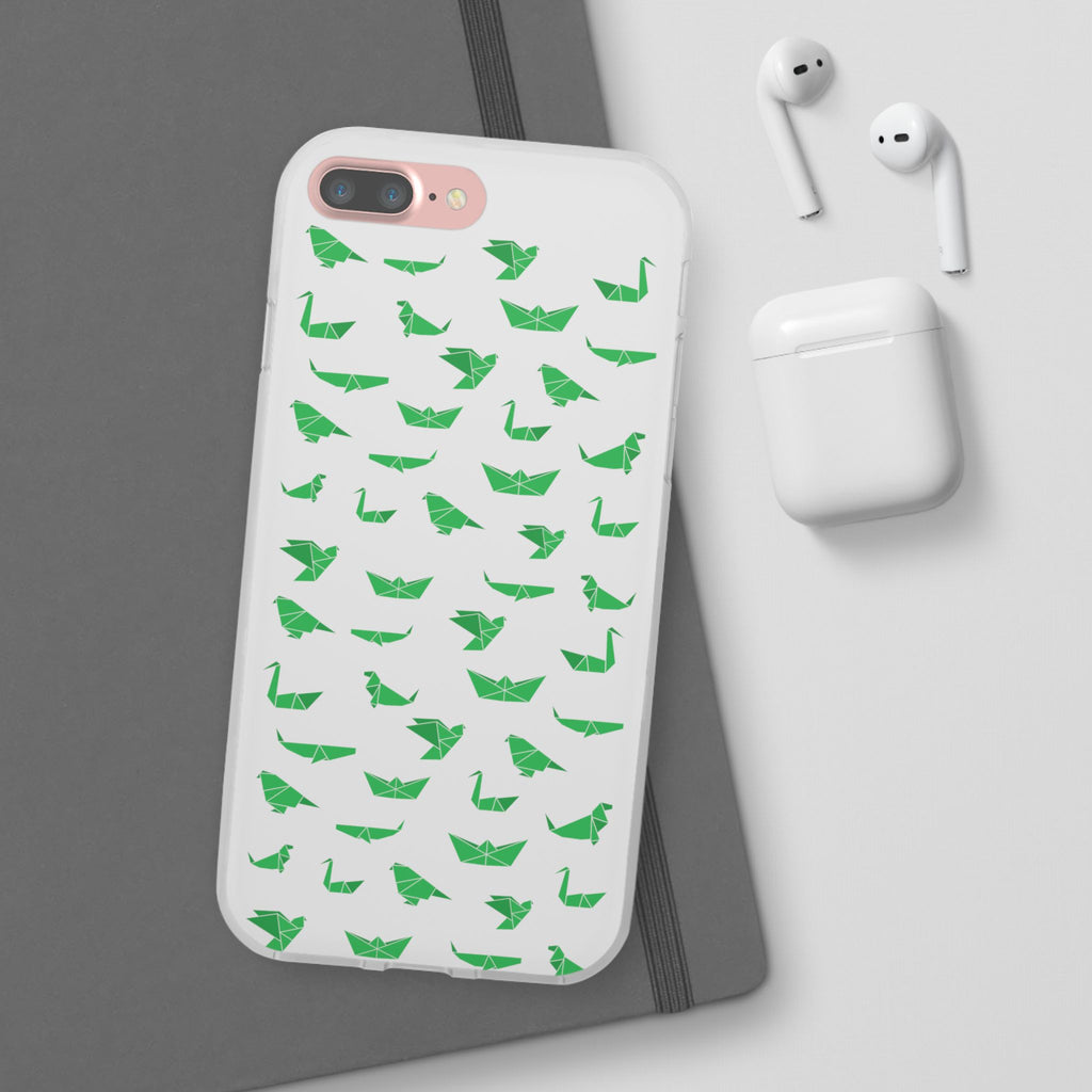 Green Origami Birds phone case | Flexi Case