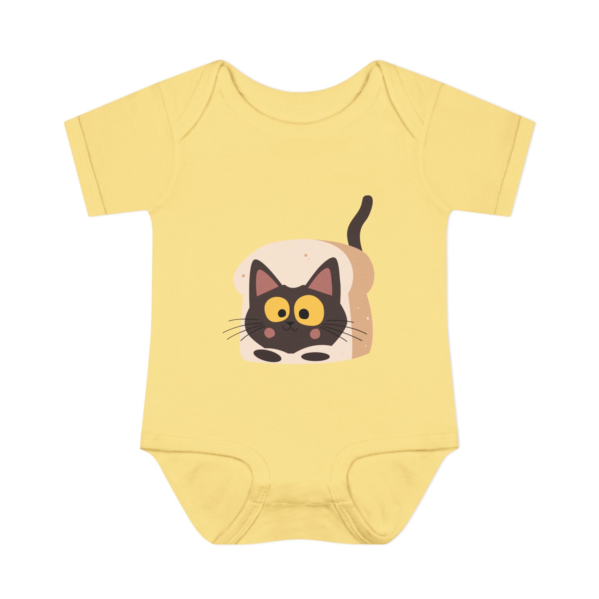 Cartoon Kitten Illustration Bodysuit | Cute Cat Graphic Baby One-Piece