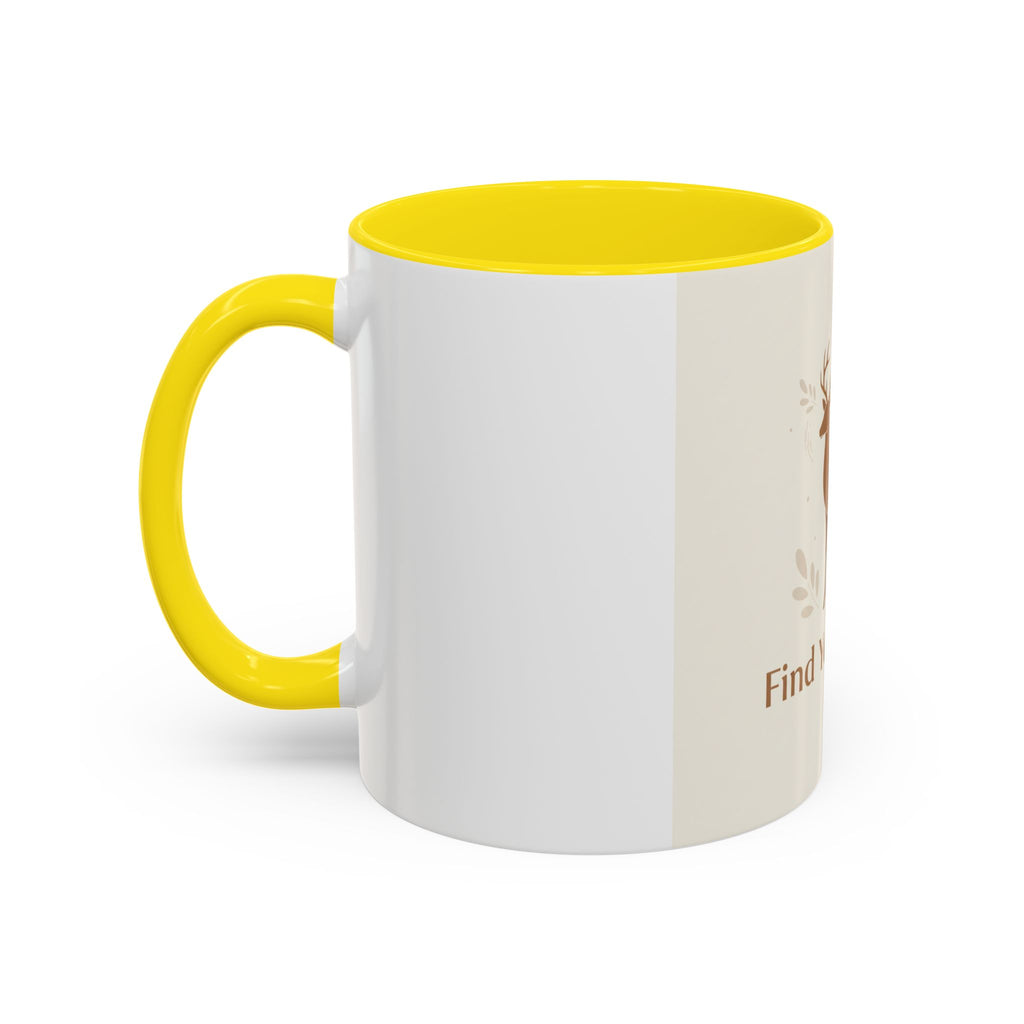 Find Your Quiet Deer Coffee Mug — Rustic Motivational Accent Mug