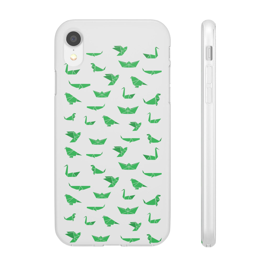 Green Origami Birds phone case | Flexi Case