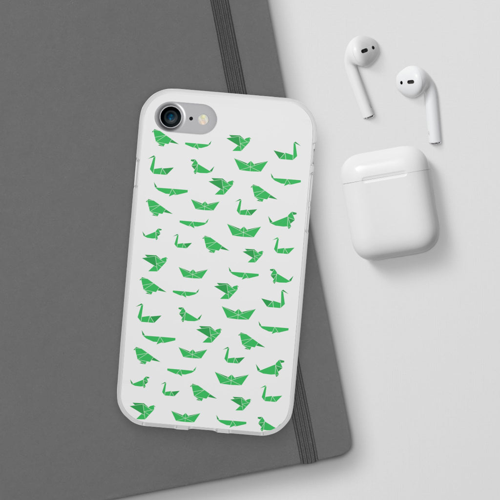 Green Origami Birds phone case | Flexi Case