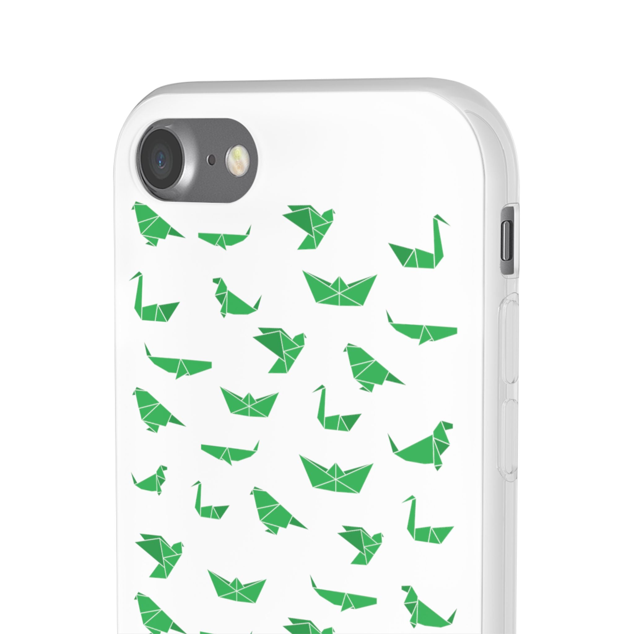 Green Origami Birds phone case | Flexi Case