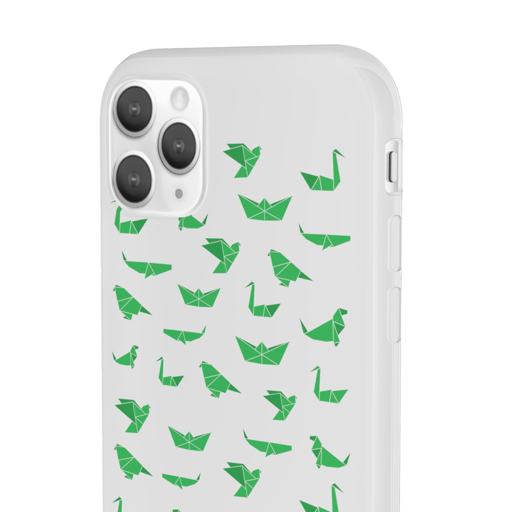Green Origami Birds phone case | Flexi Case