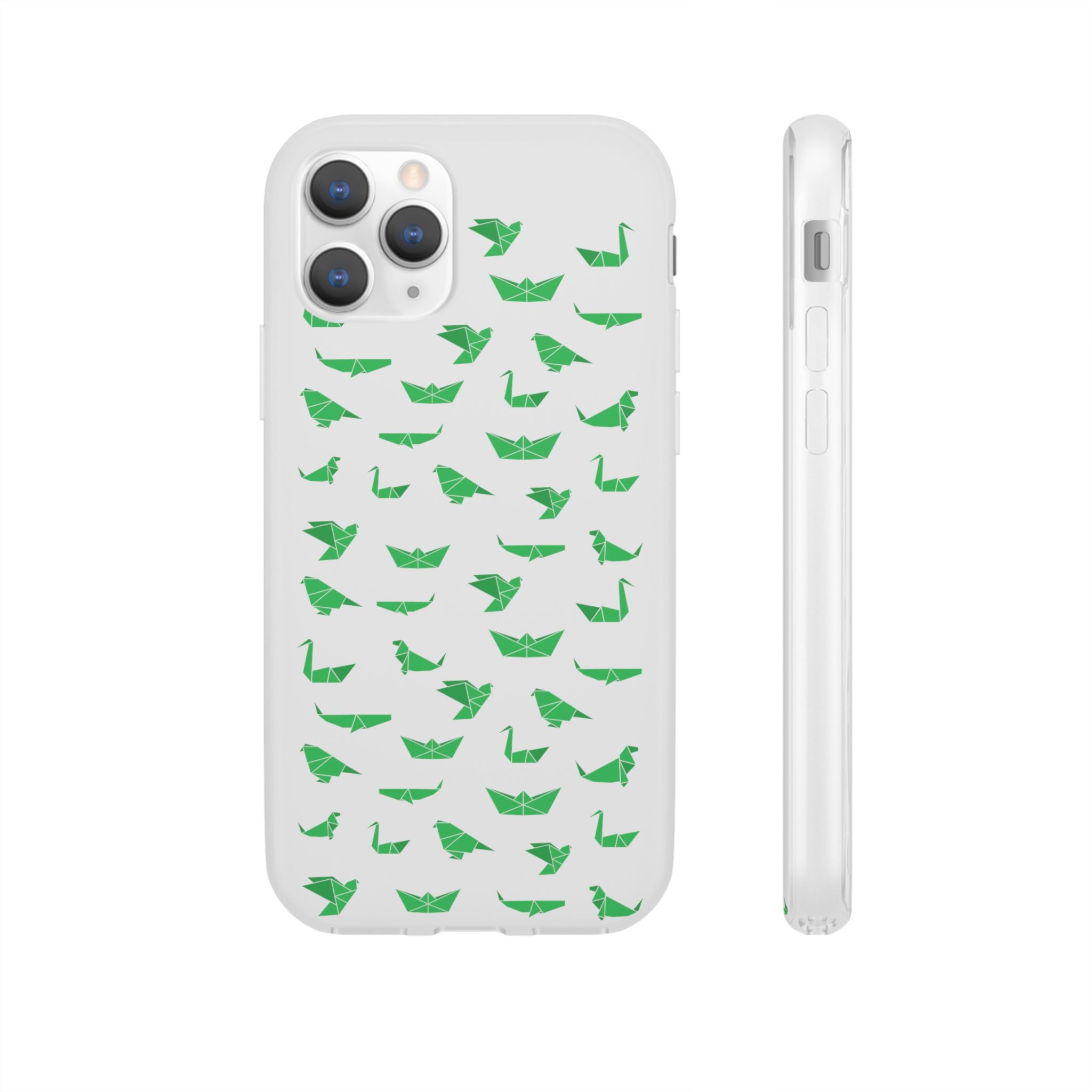 Green Origami Birds phone case | Flexi Case