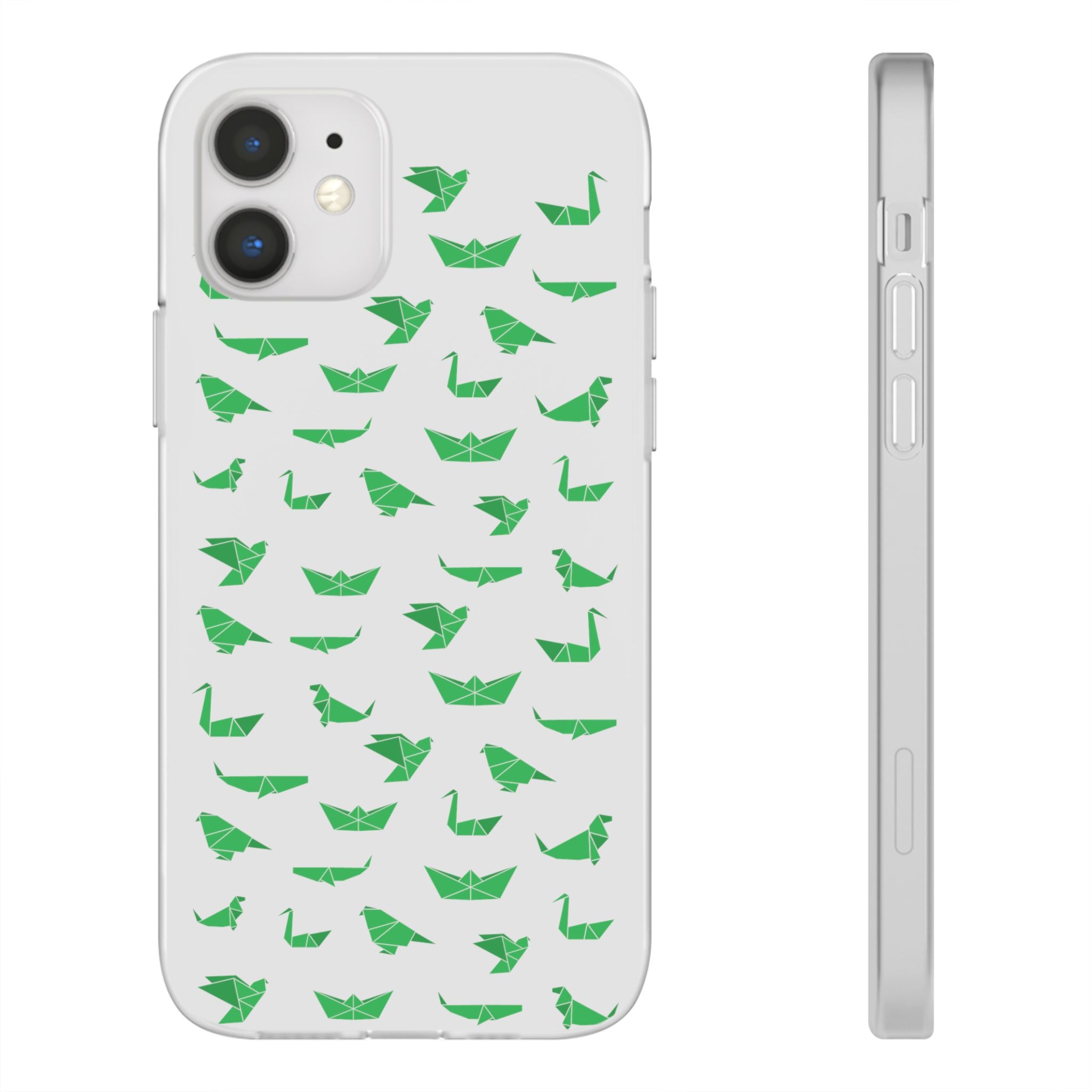 Green Origami Birds phone case | Flexi Case