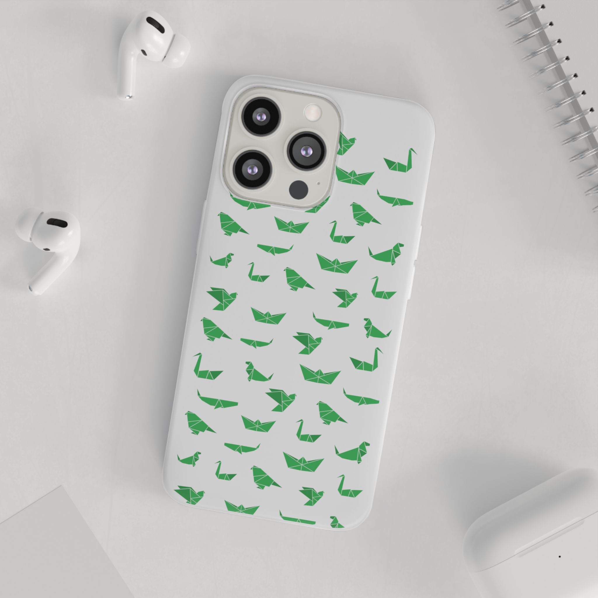 Green Origami Birds phone case | Flexi Case