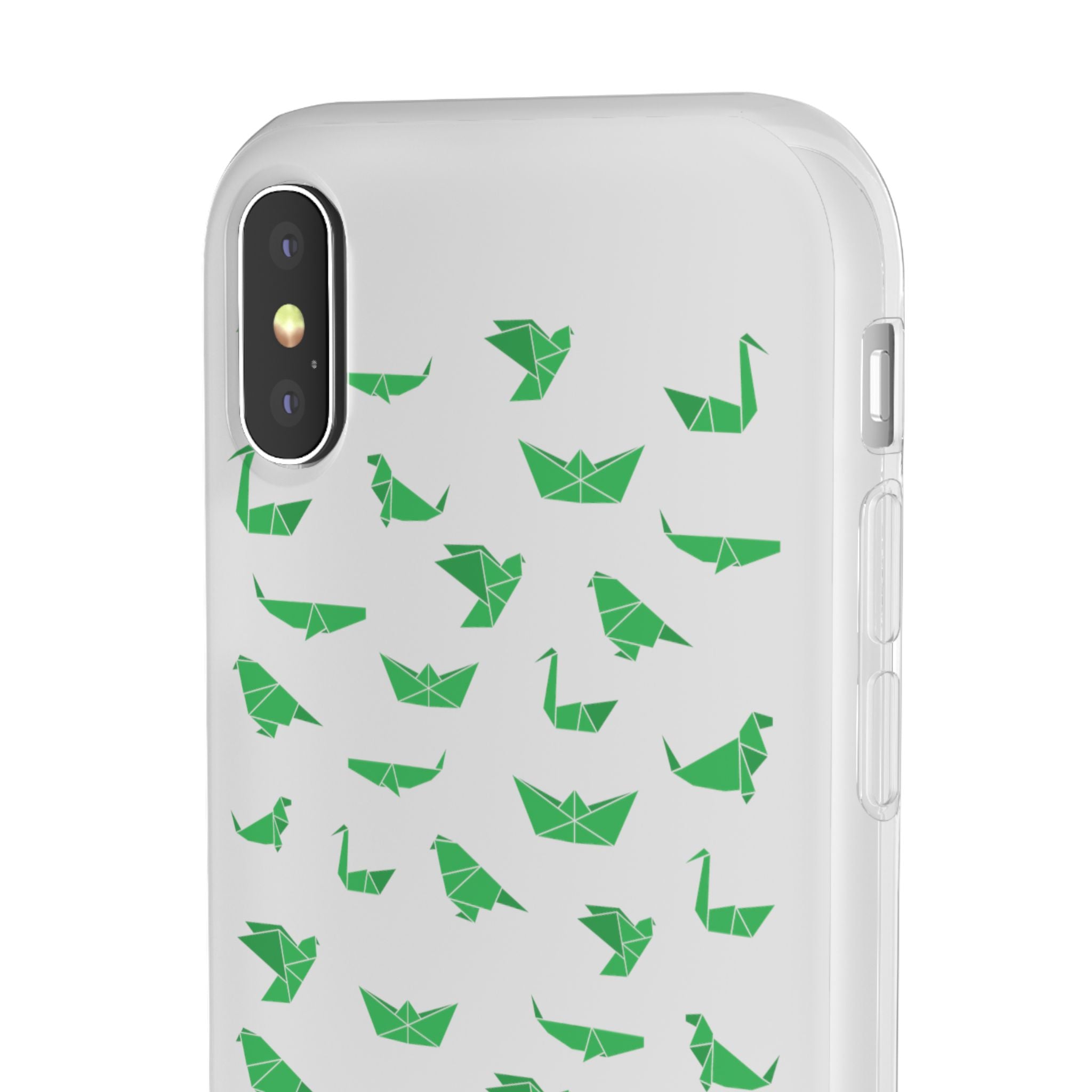 Green Origami Birds phone case | Flexi Case
