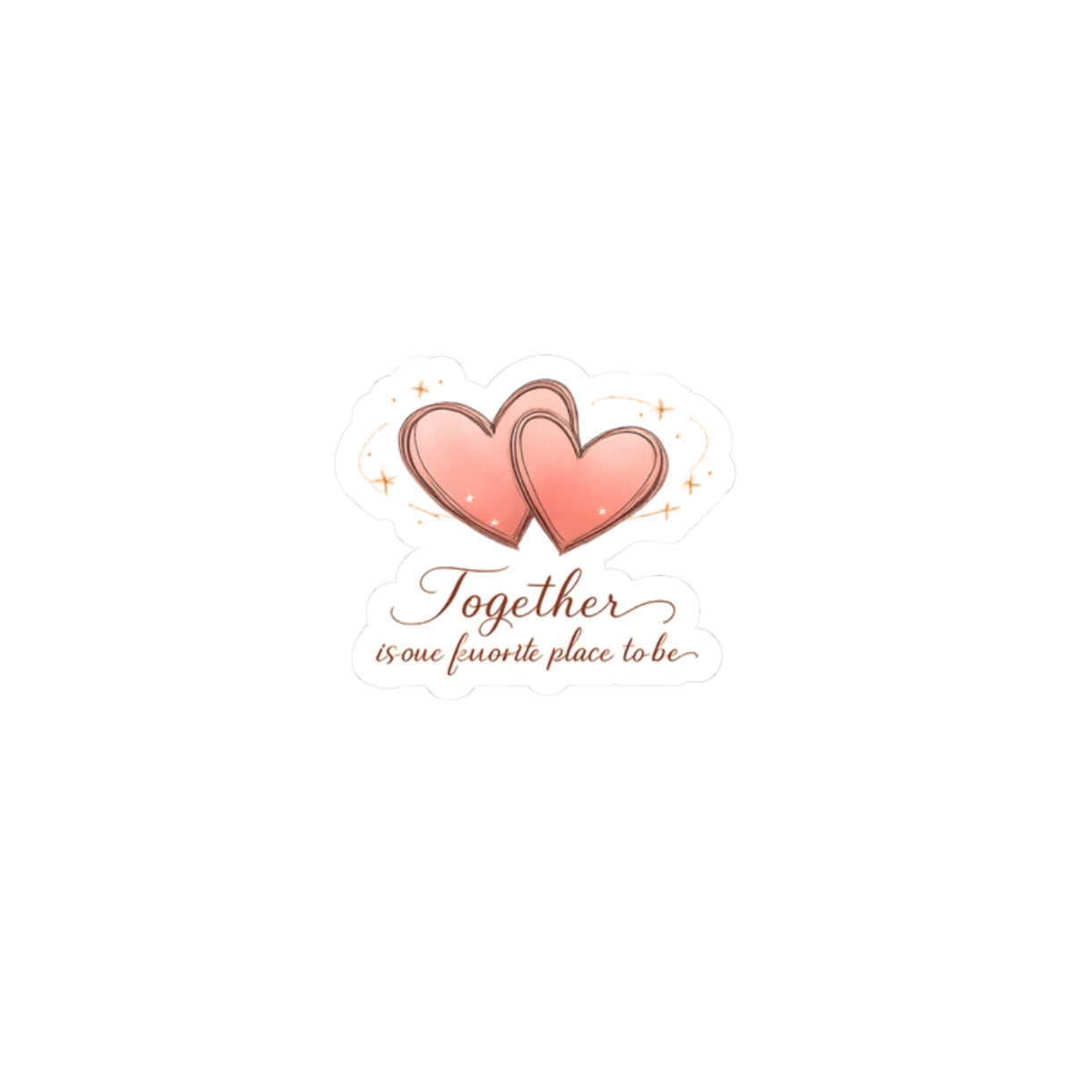 Together heart design Stickers | date night at home, cozy couple