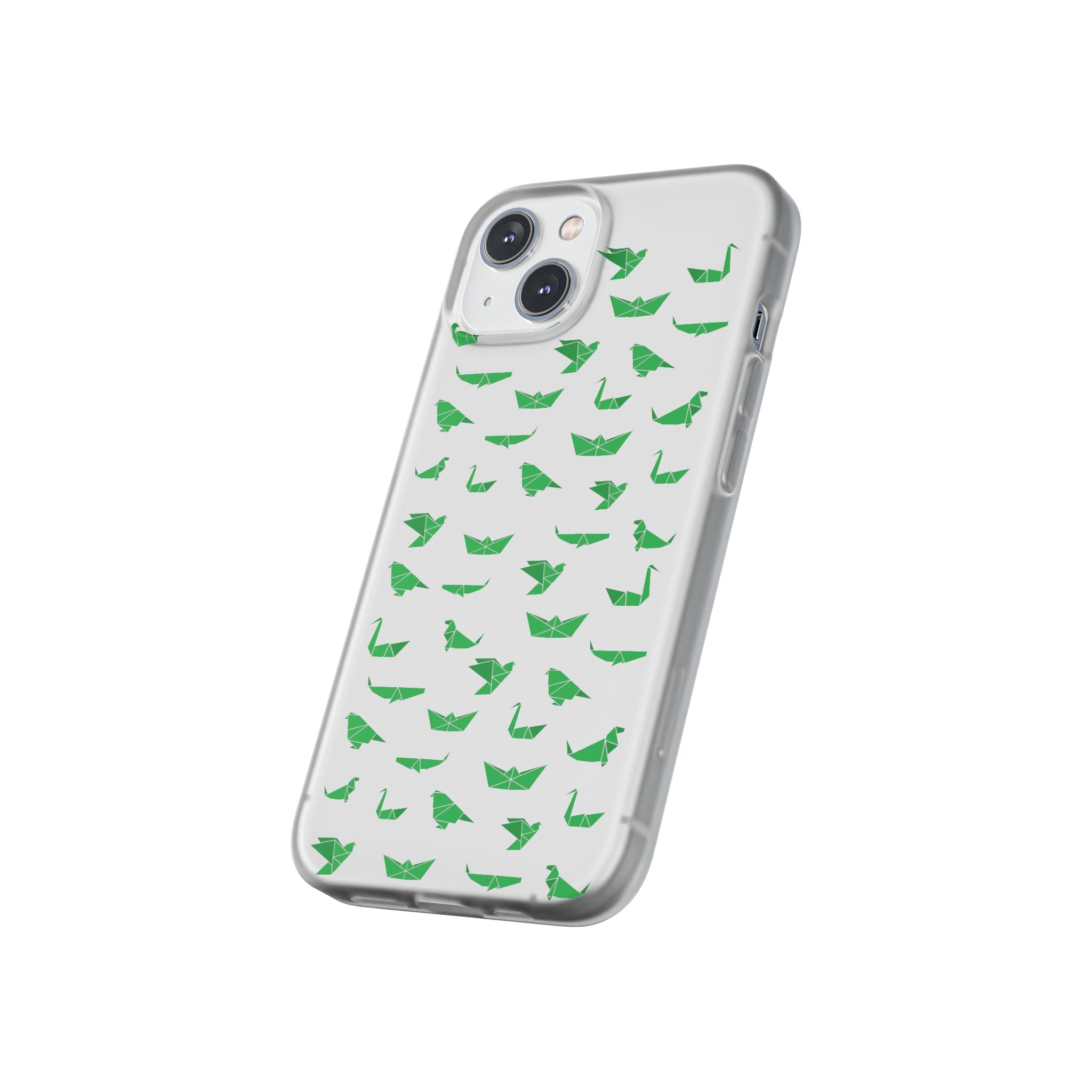 Green Origami Birds phone case | Flexi Case
