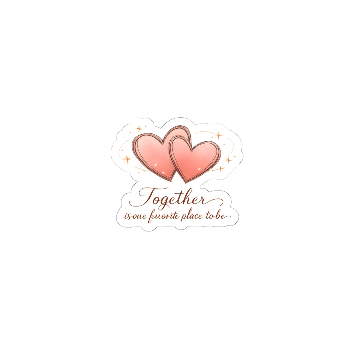 Together heart design Stickers | date night at home, cozy couple