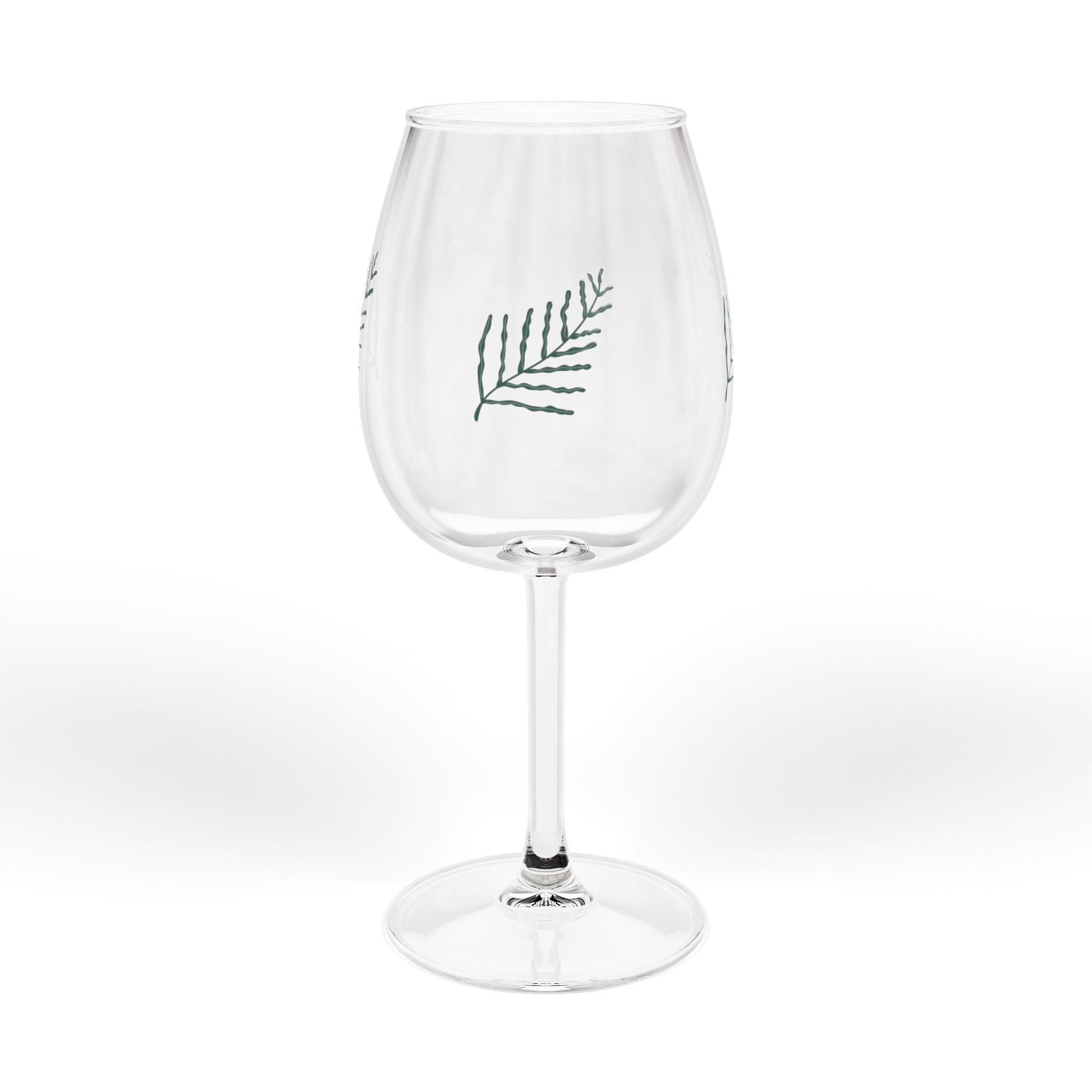 Green Leaf Vines Wine Glass
