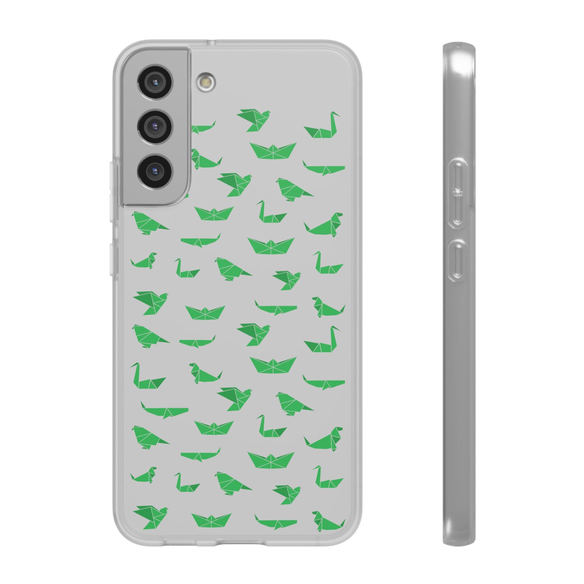 Green Origami Birds phone case | Flexi Case