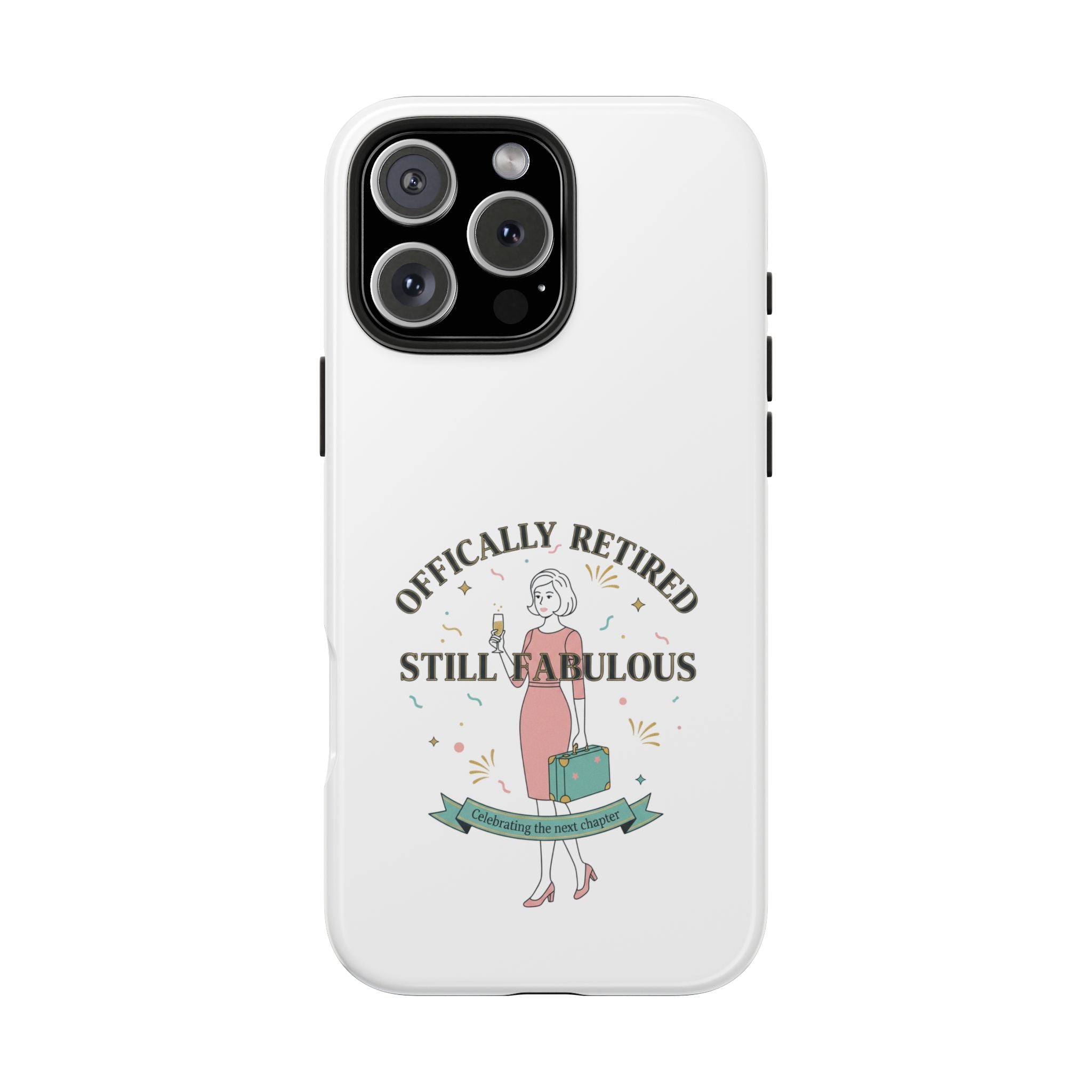 Officially Retired Still Fabulous Phone Case | Retirement, Retro Lady