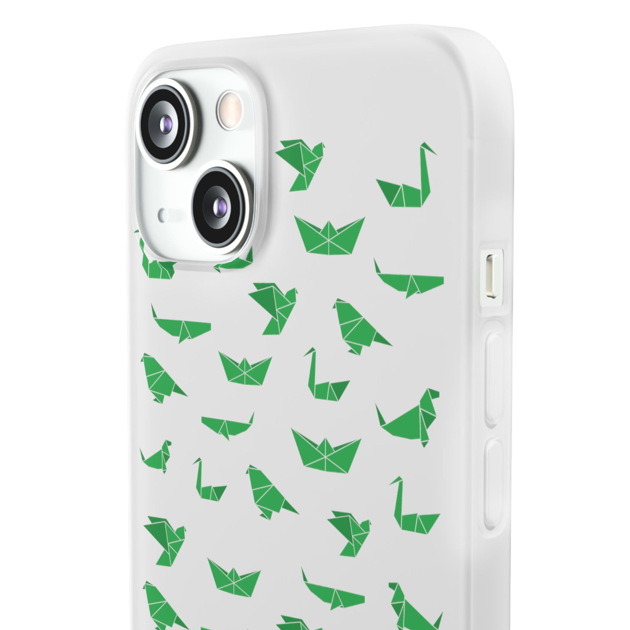 Green Origami Birds phone case | Flexi Case