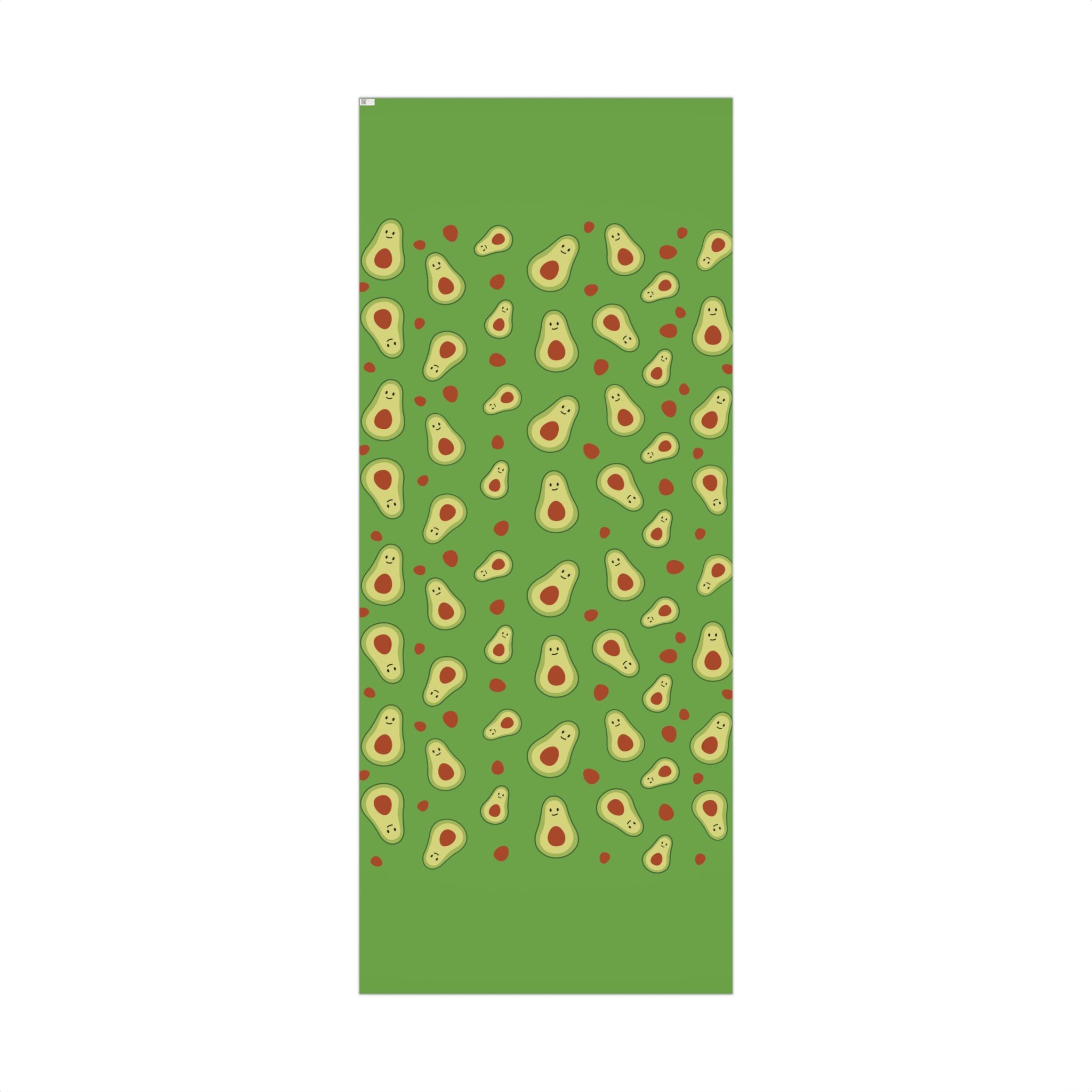 Smiling Avocado Pattern Gift Wrap Paper | Avocado Wrapping Paper