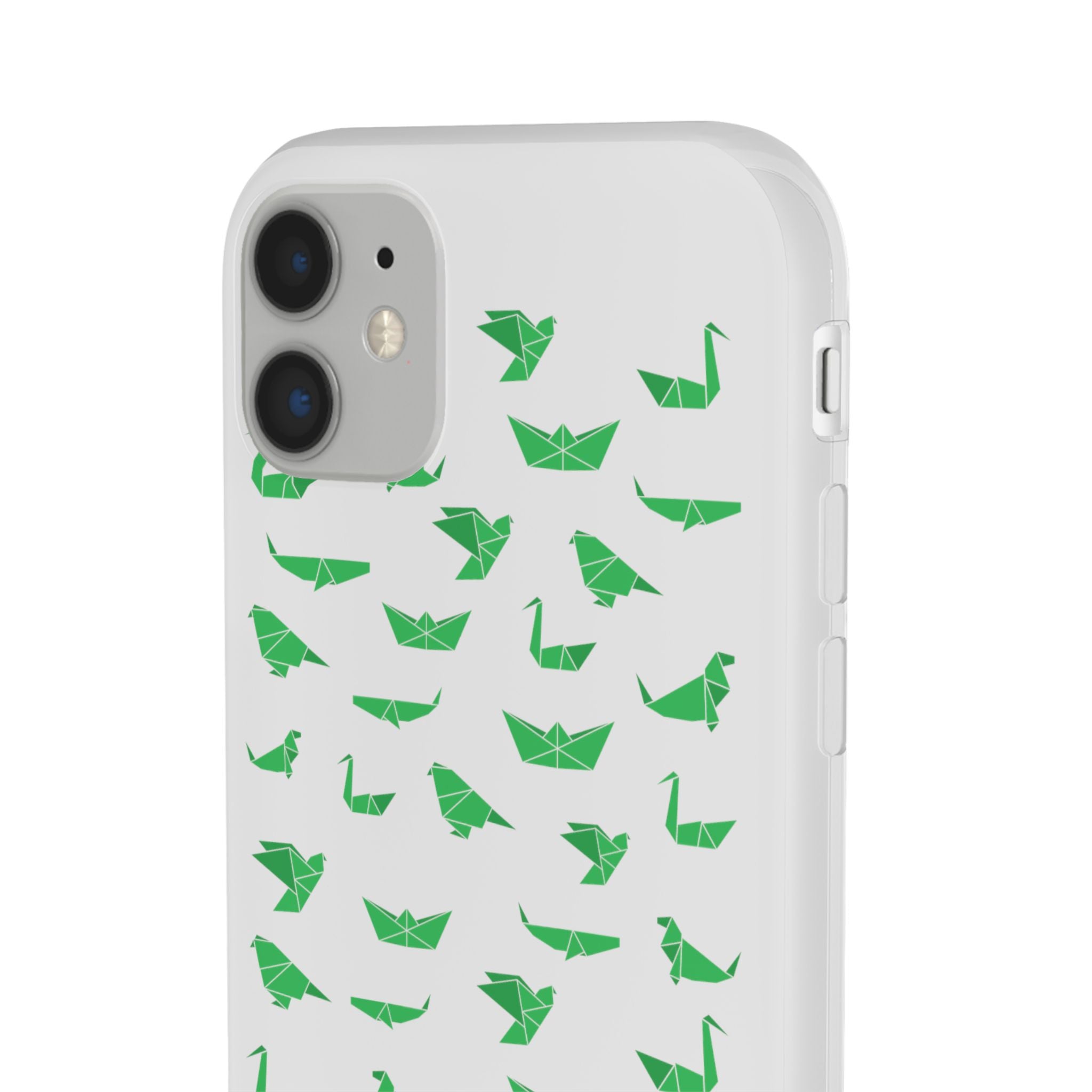 Green Origami Birds phone case | Flexi Case