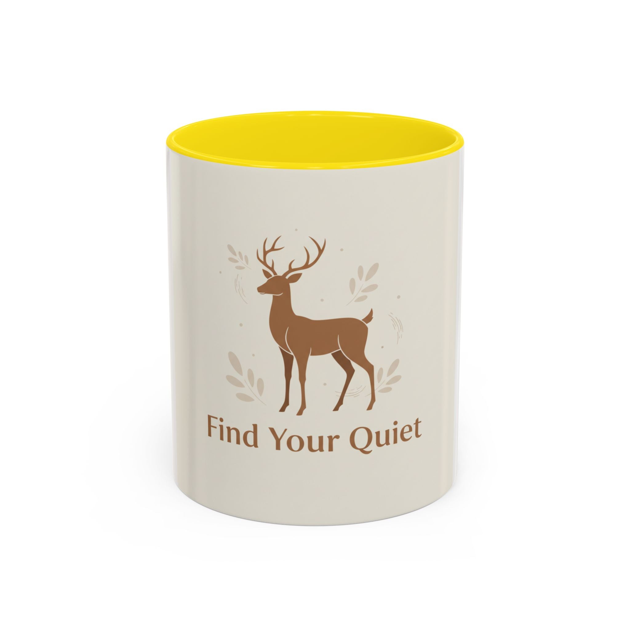 Find Your Quiet Deer Coffee Mug — Rustic Motivational Accent Mug