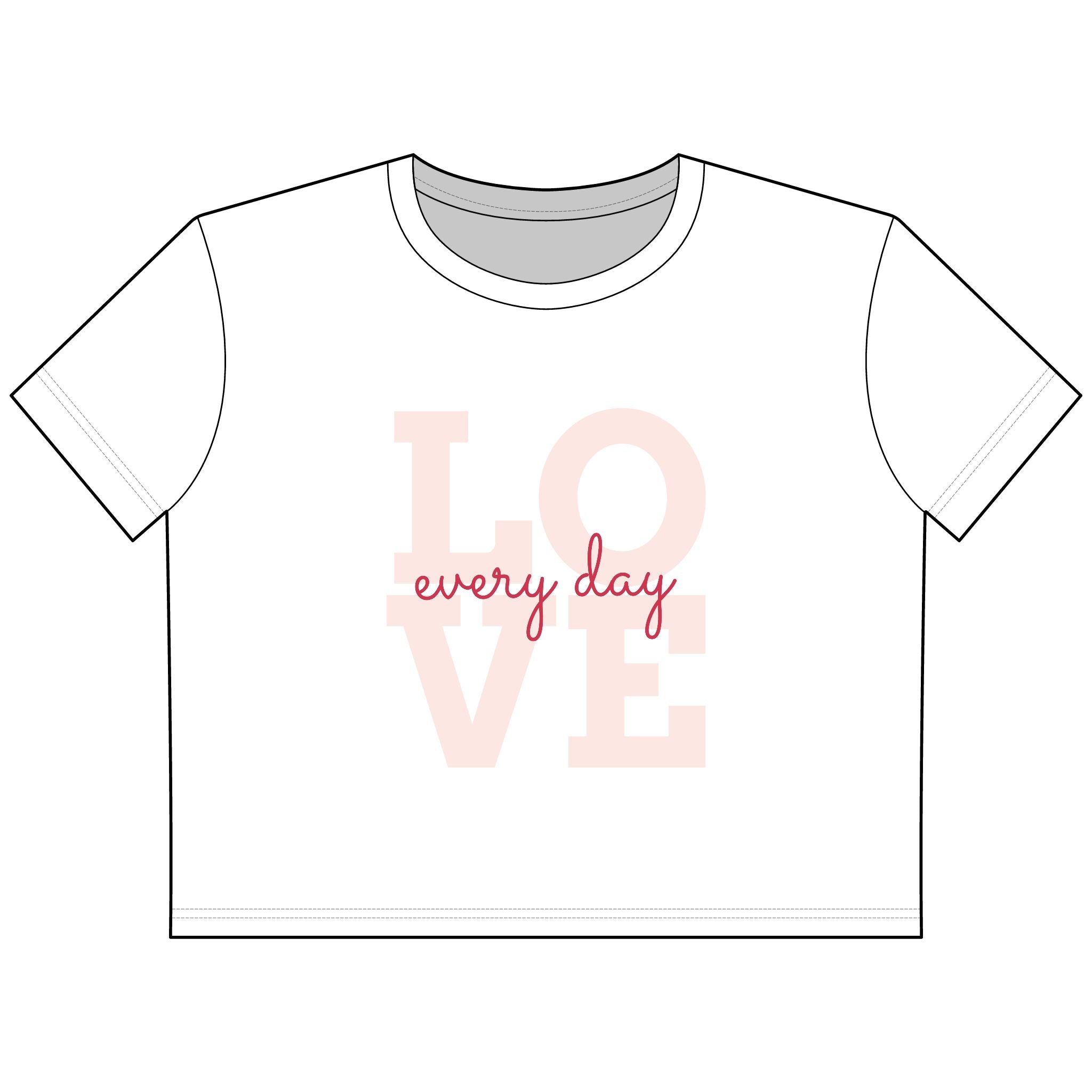 Love Every Day Cropped T-Shirt