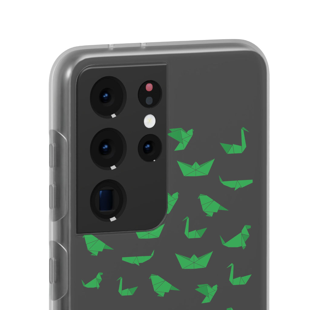 Green Origami Birds phone case | Flexi Case