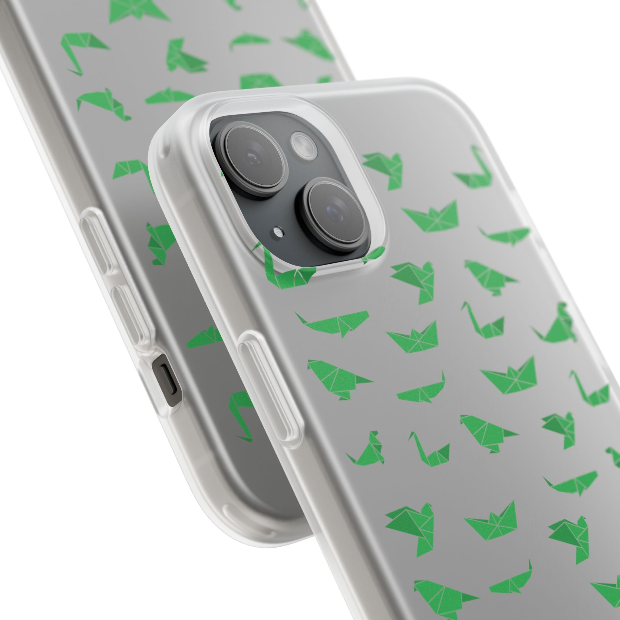 Green Origami Birds phone case | Flexi Case