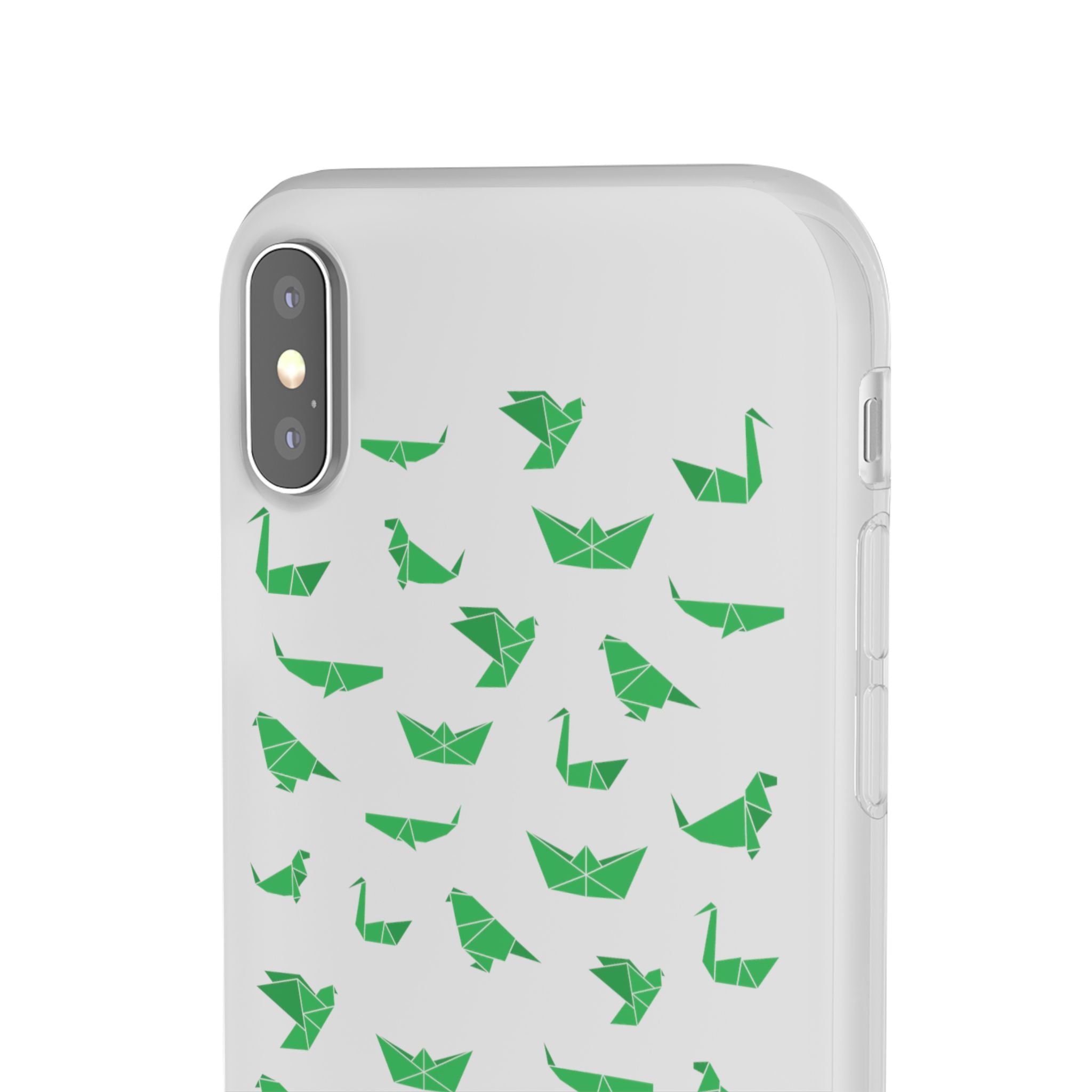 Green Origami Birds phone case | Flexi Case